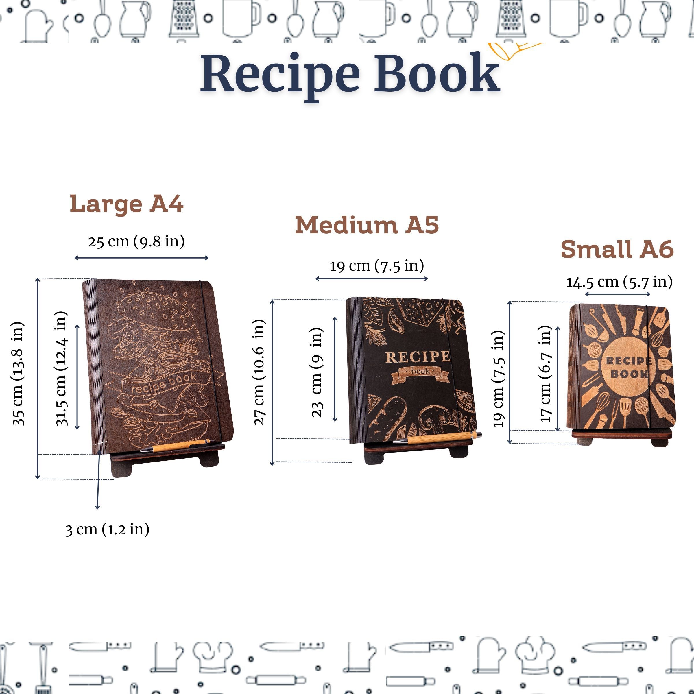 Holzgebundenes Kochbuch A5- HolzRepublik