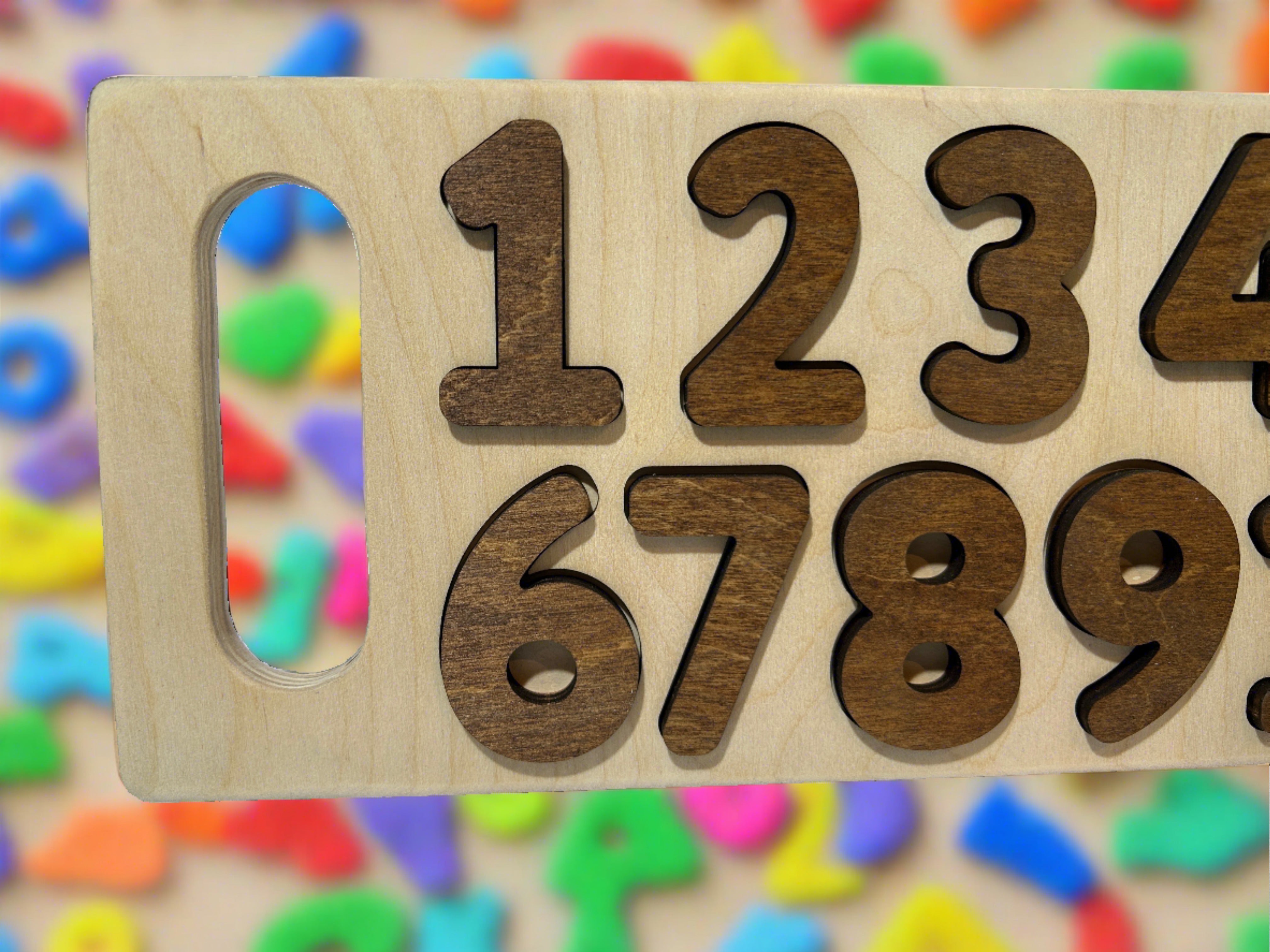 Entdeckungsspiel: Holz-Montessori-Zahlenpuzzle- HolzRepublik