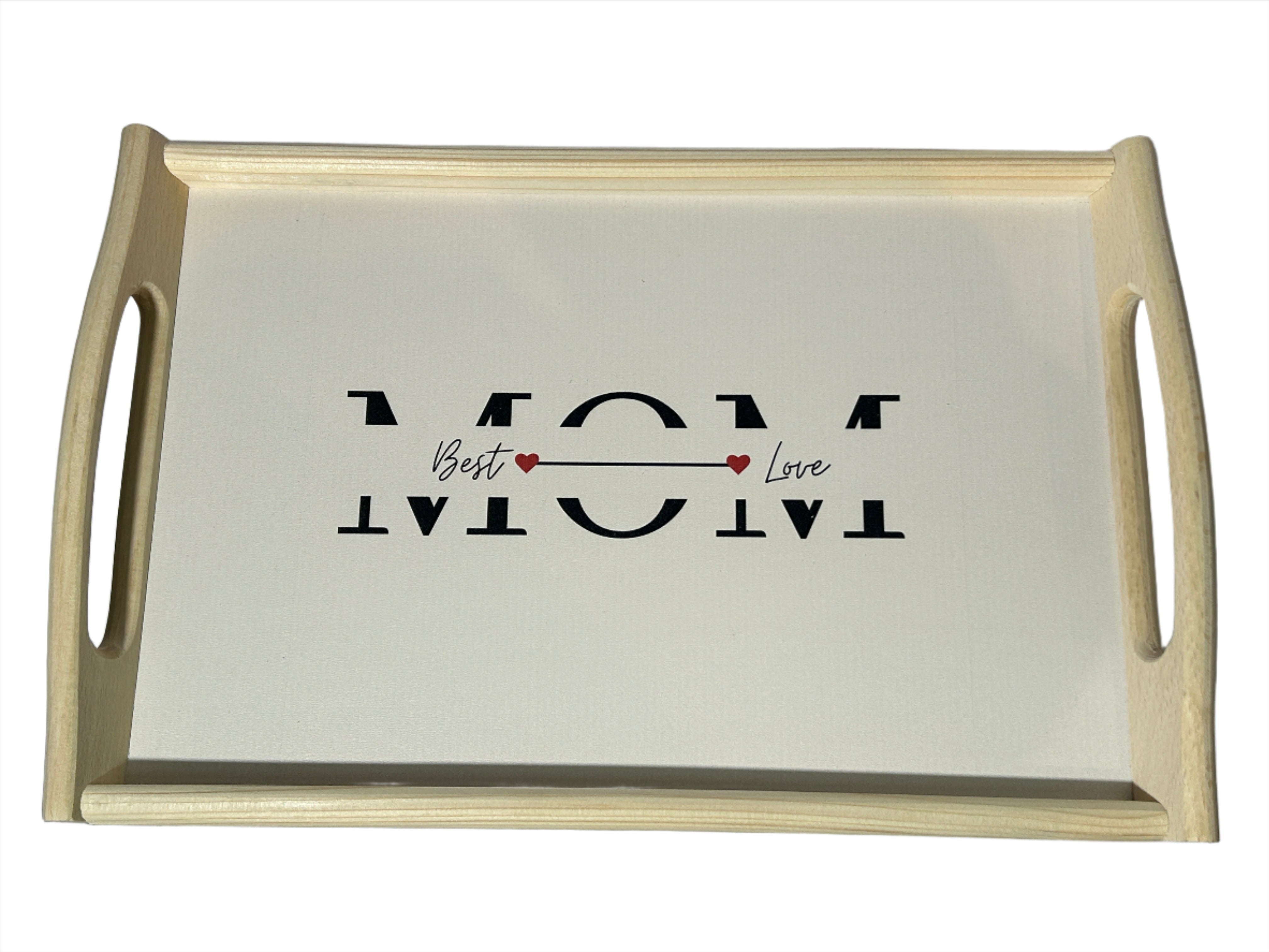 Holztablett "Mom", mit Füßen- HolzRepublik