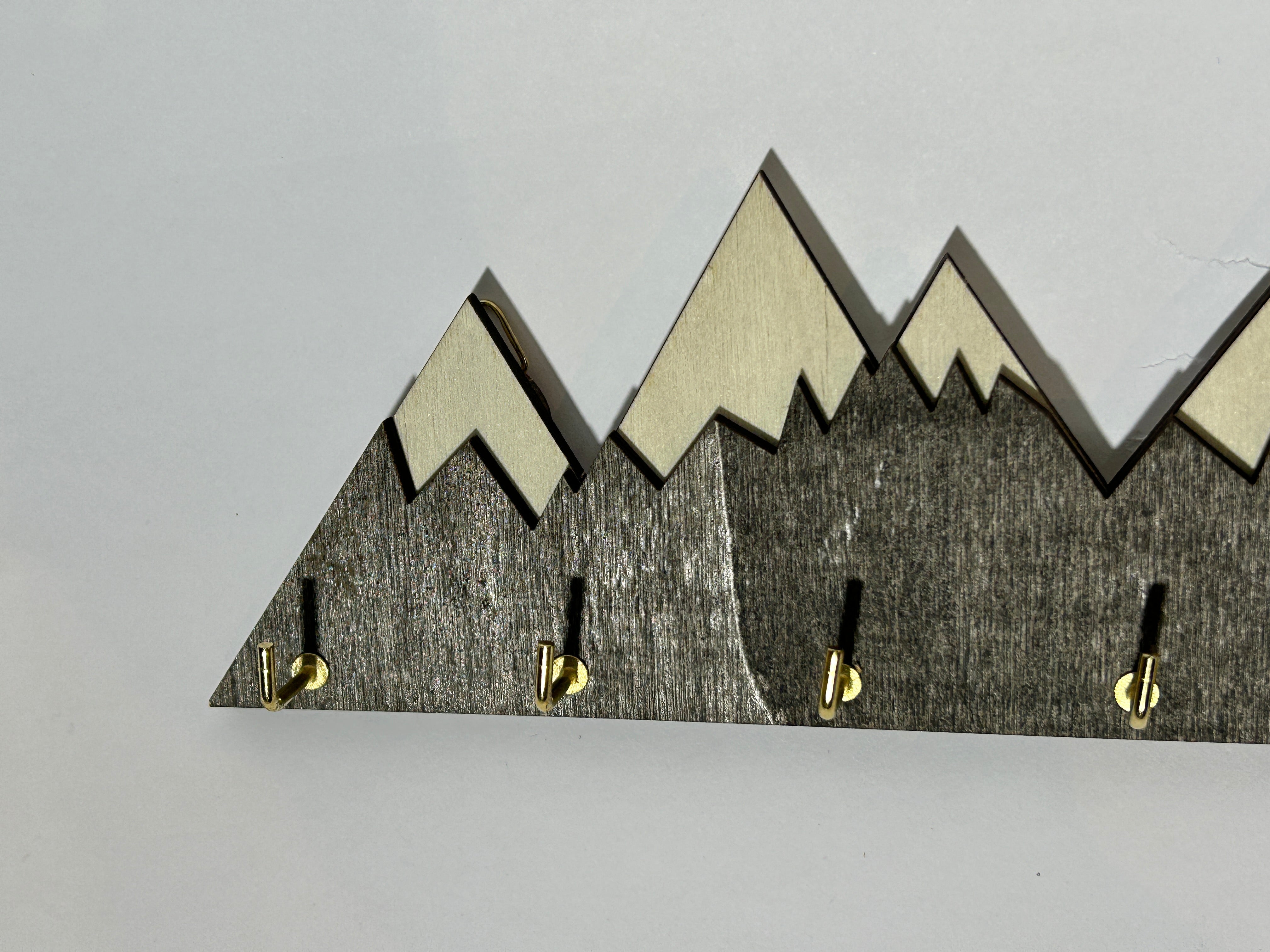 Holz-Schlüsselhalter mit Bergmotiv- HolzRepublik