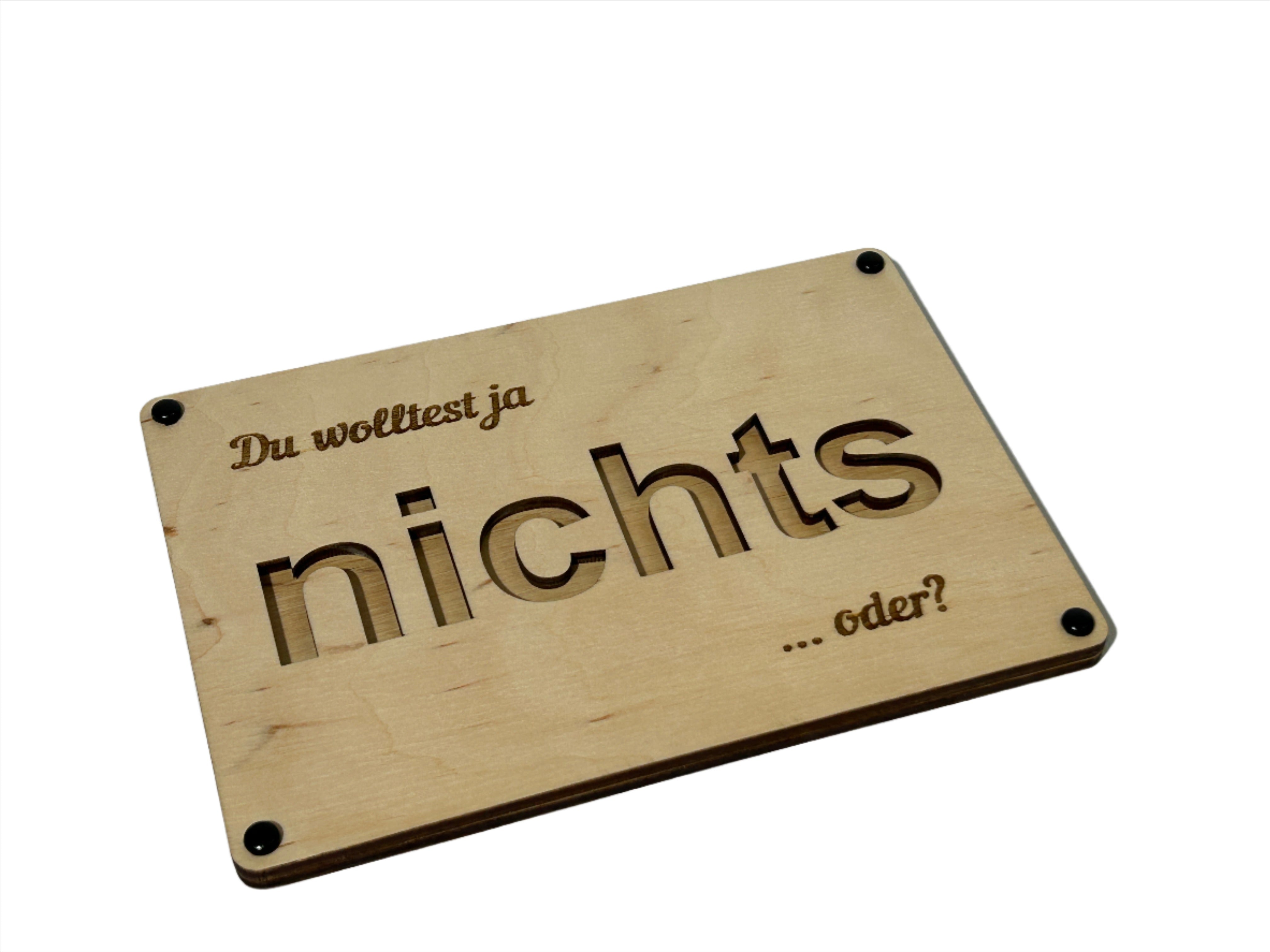 „Nichts“ Bargeld-Geschenkrahmen: Die perfekte Geschenkidee- HolzRepublik