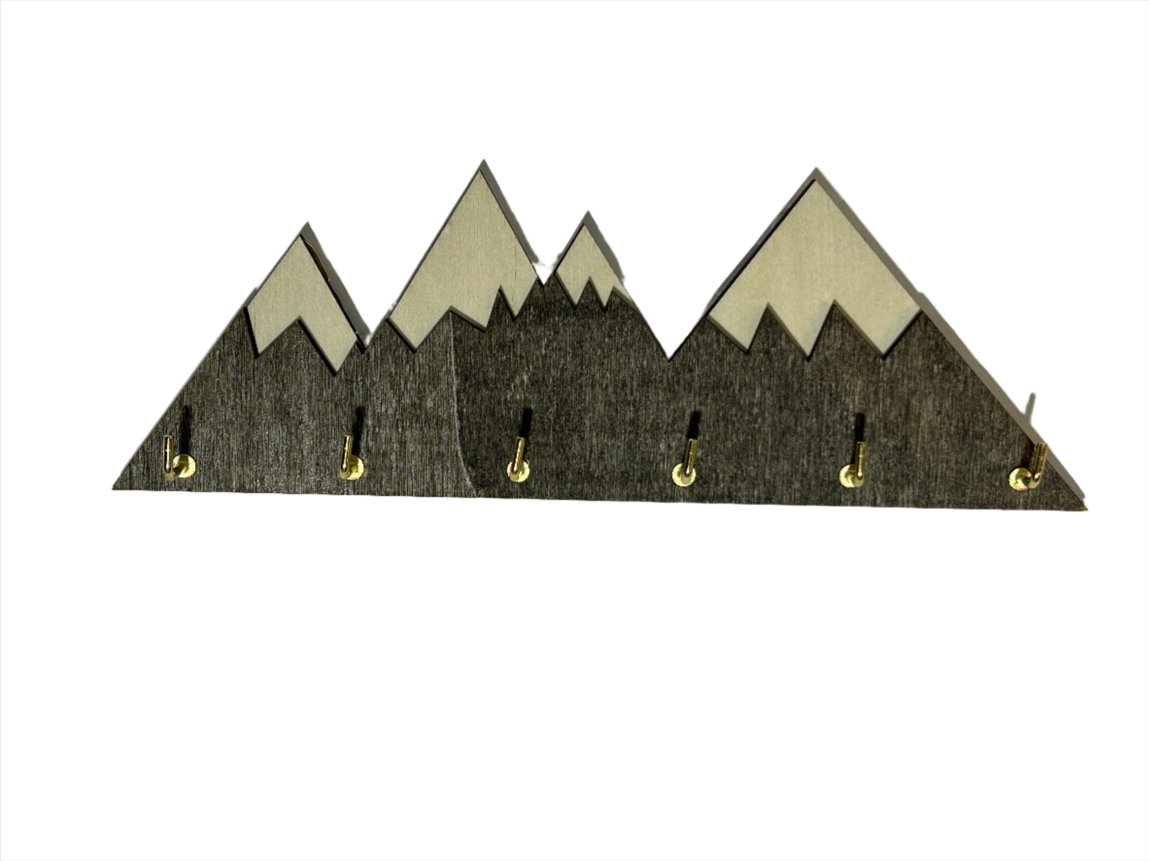 Holz-Schlüsselhalter mit Bergmotiv- HolzRepublik