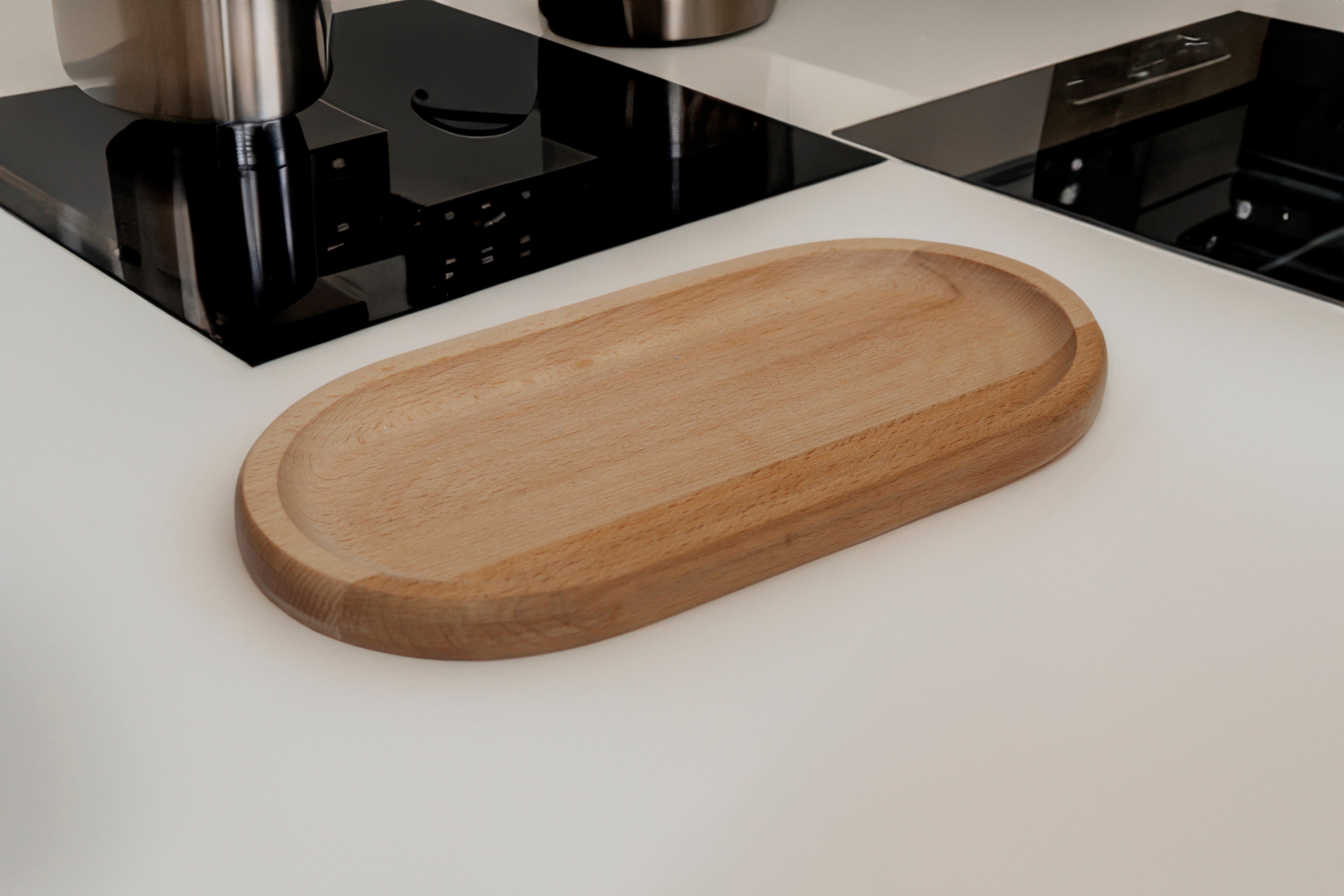 Holzteller / Holzuntersetzer / Holztablett / Servierplatte "Oval"- HolzRepublik