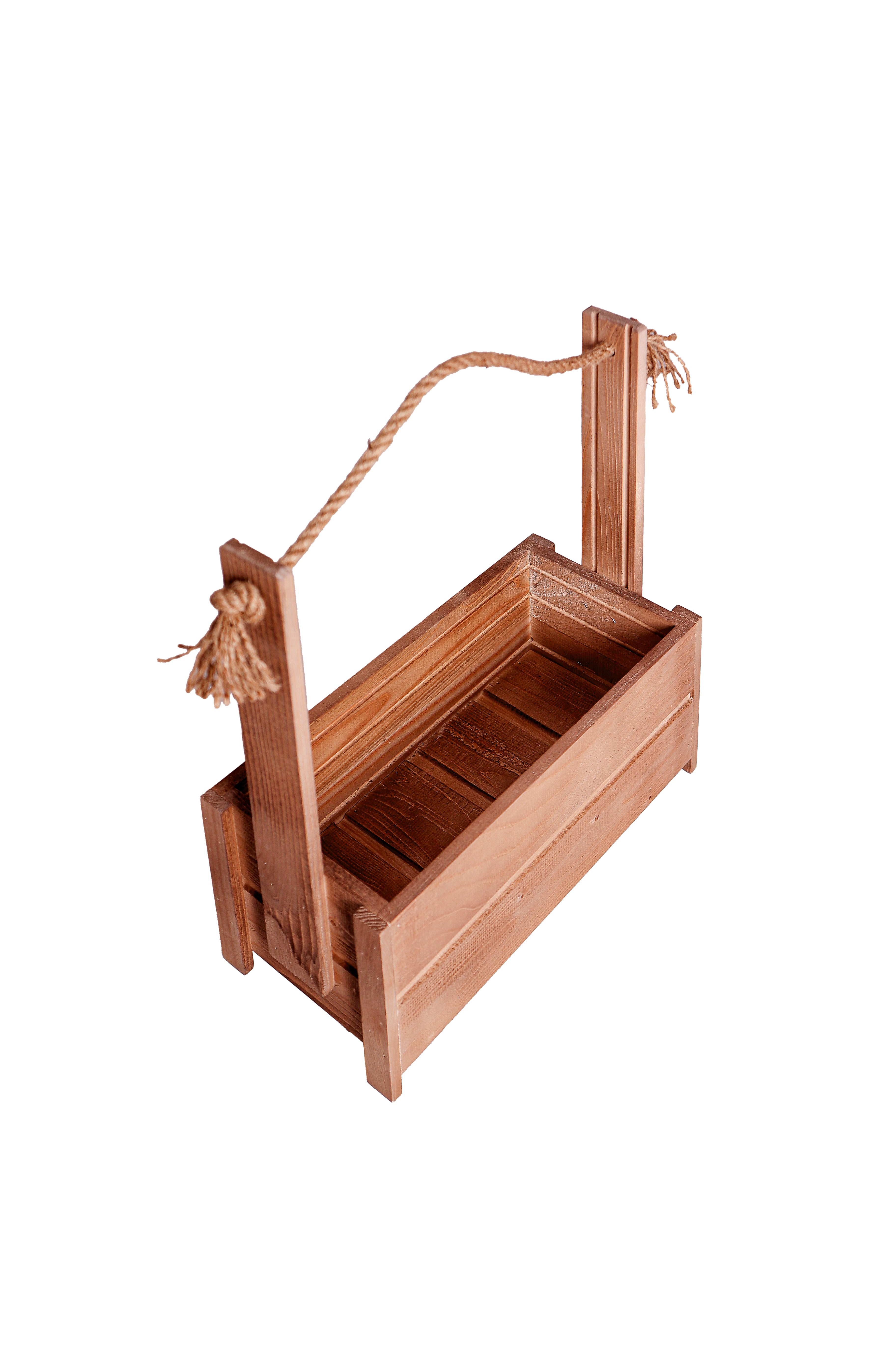 Holz Blumenkasten mit Seilgriff- HolzRepublik