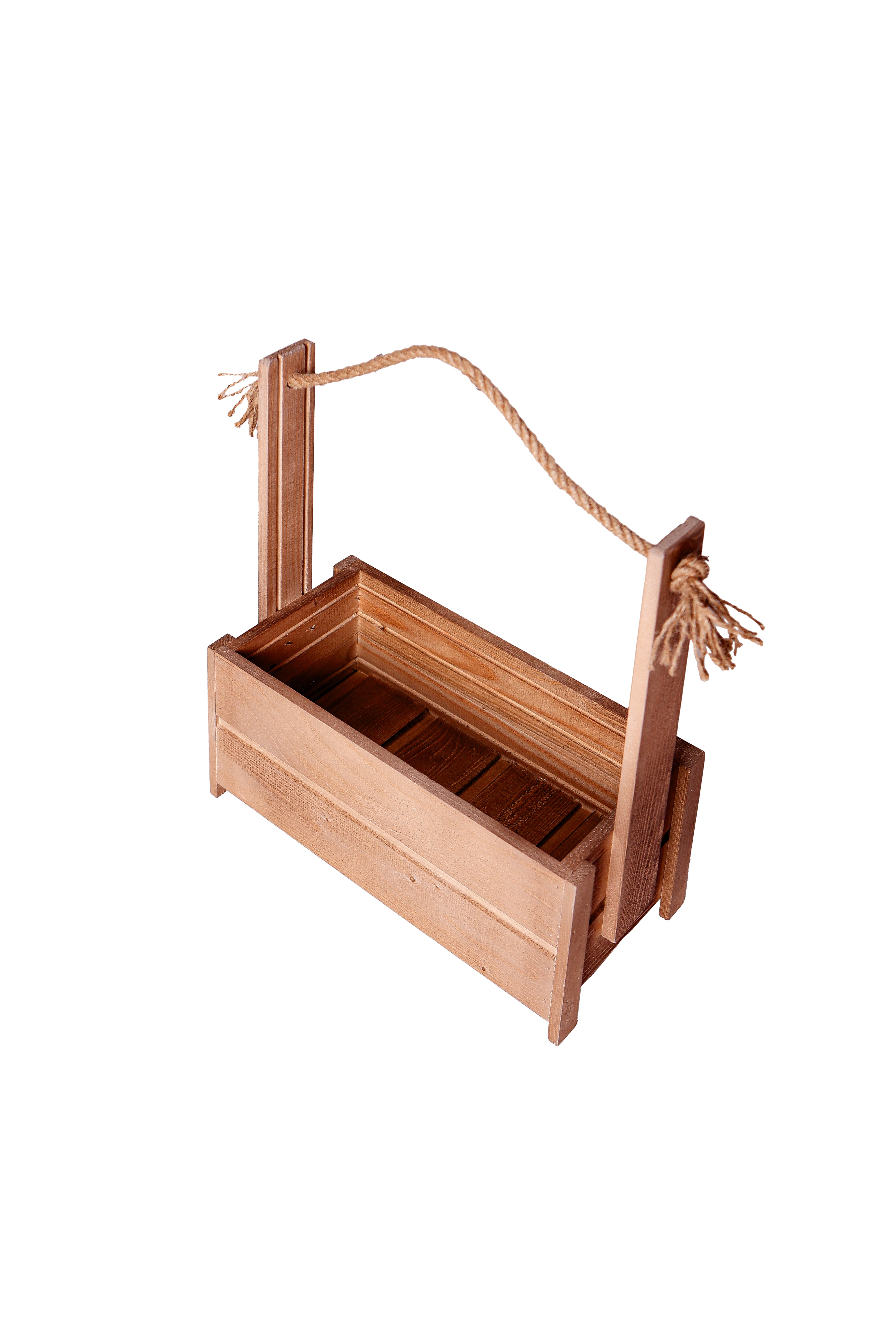 Holz Blumenkasten mit Seilgriff- HolzRepublik