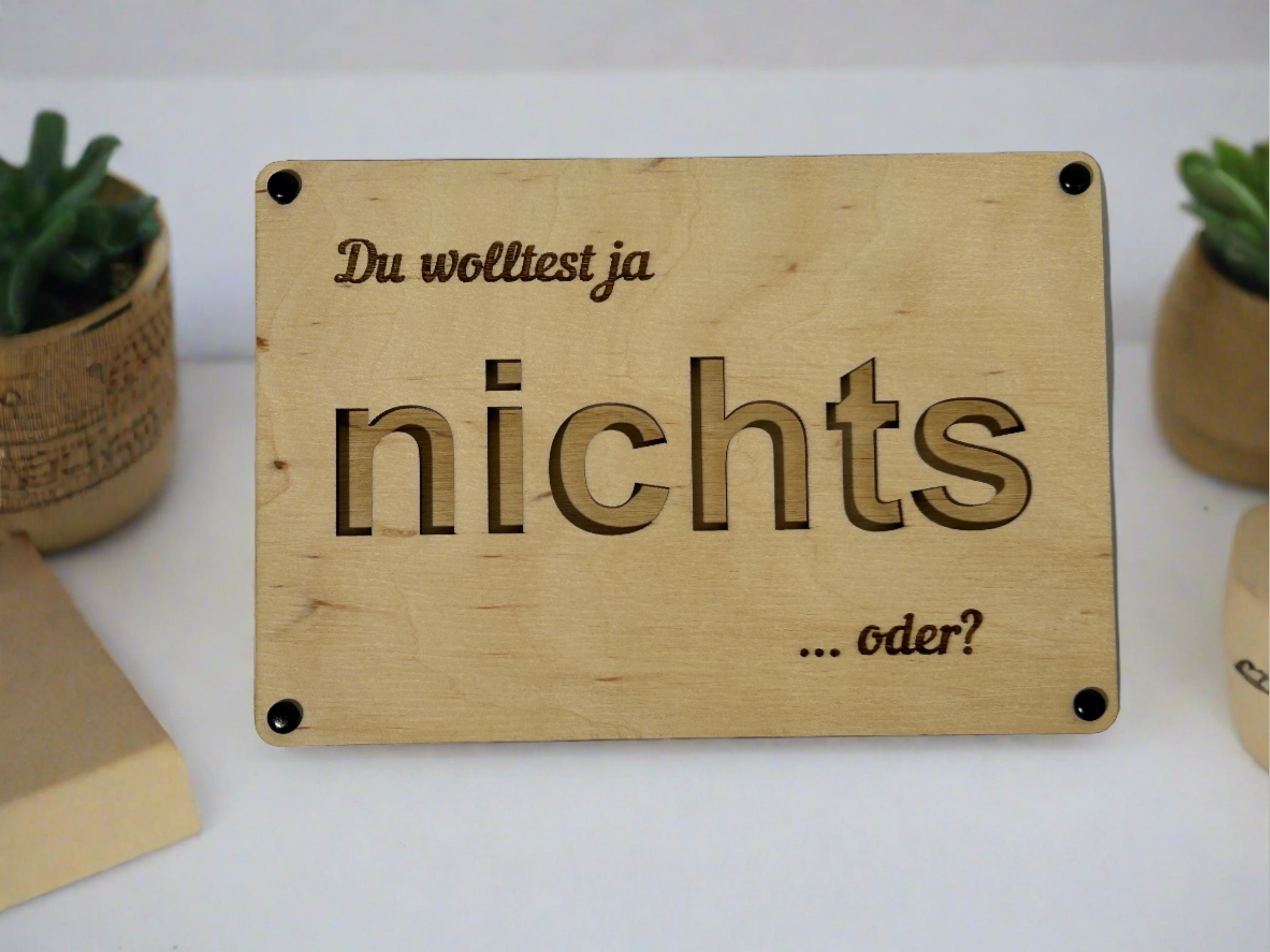 „Nichts“ Bargeld-Geschenkrahmen: Die perfekte Geschenkidee- HolzRepublik