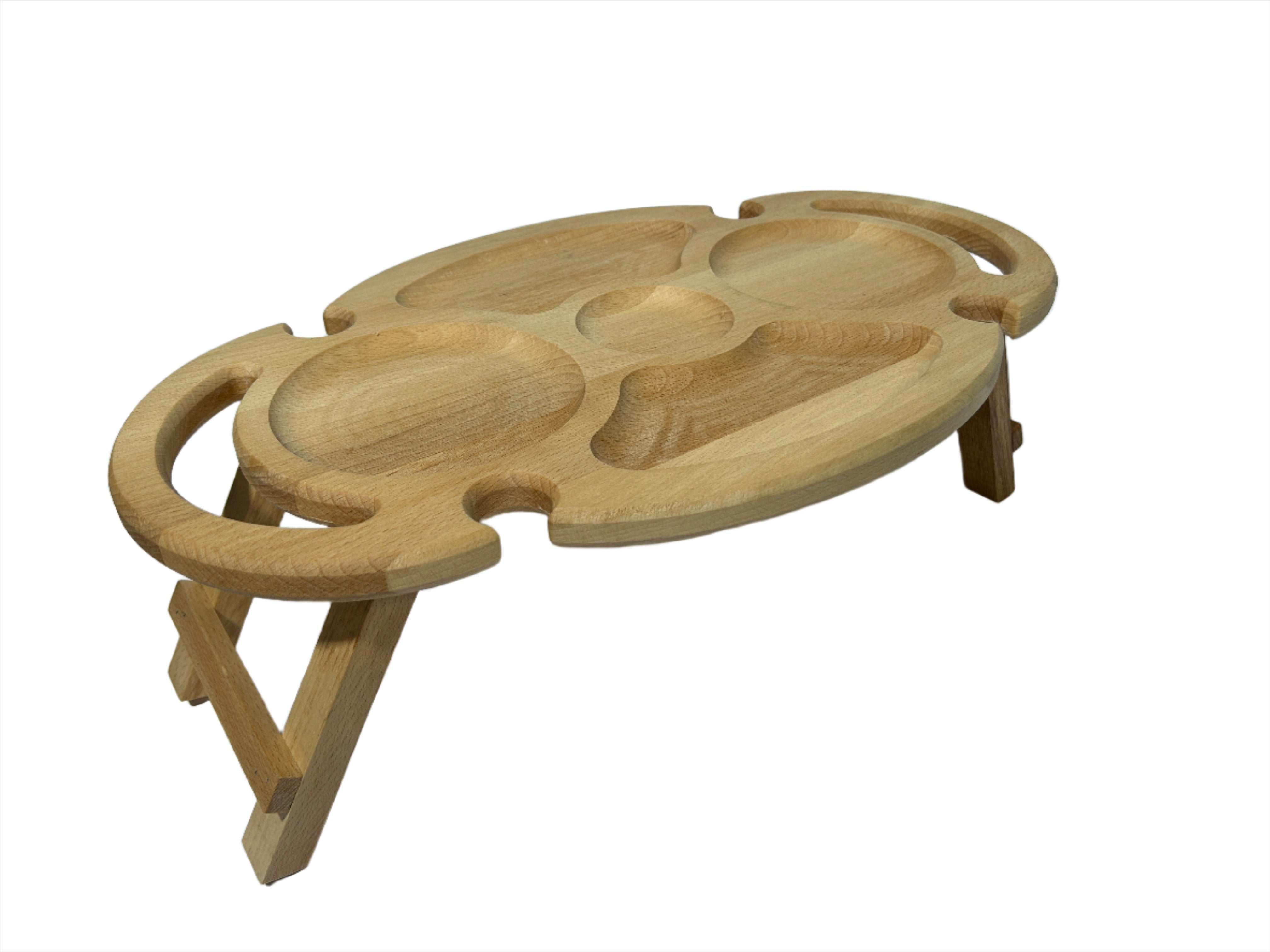 Oval Multifunktionales Serviertablett aus Buchenholz- HolzRepublik