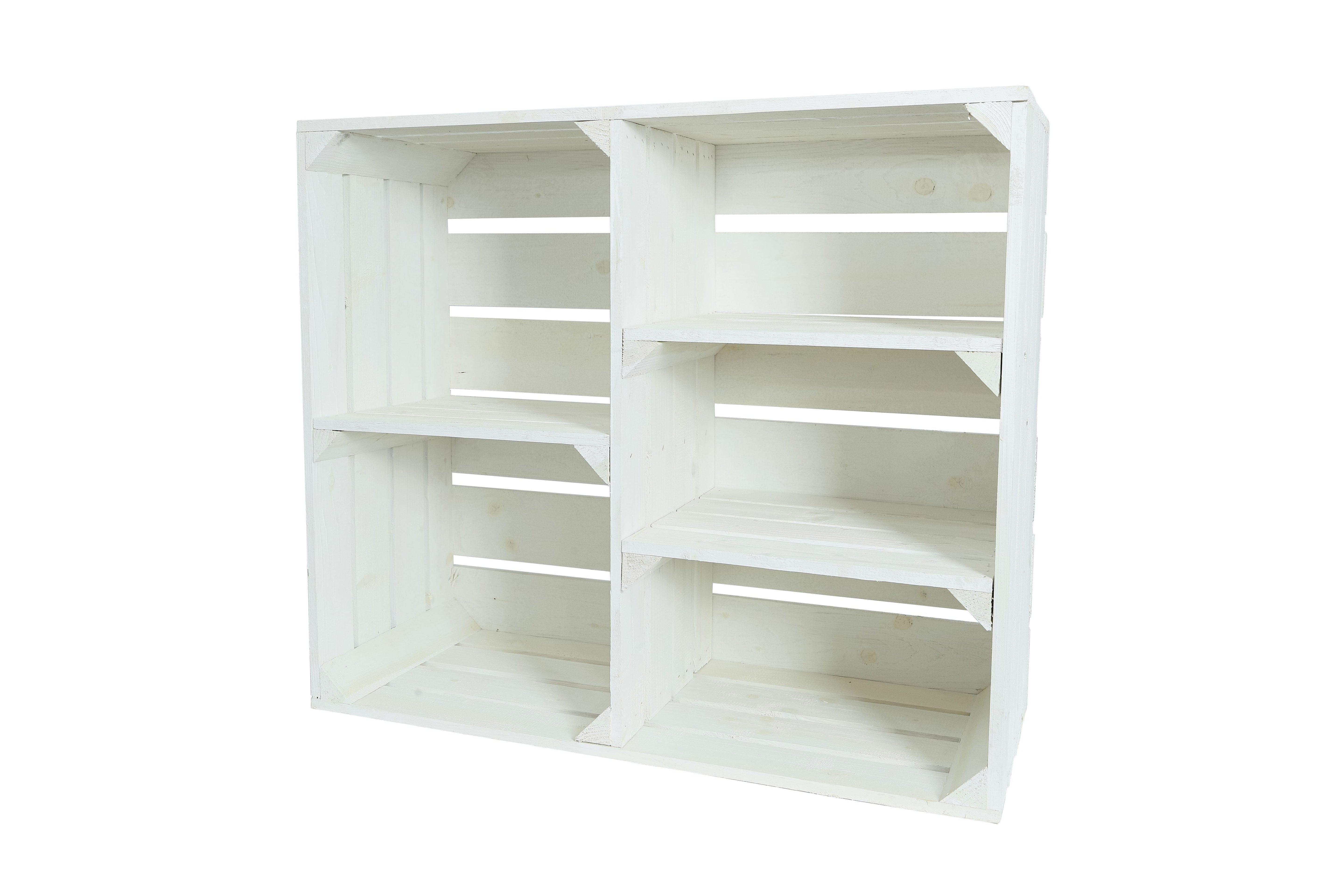 Großes Holzregal HS3 77x68x35cm - weiß- HolzRepublik