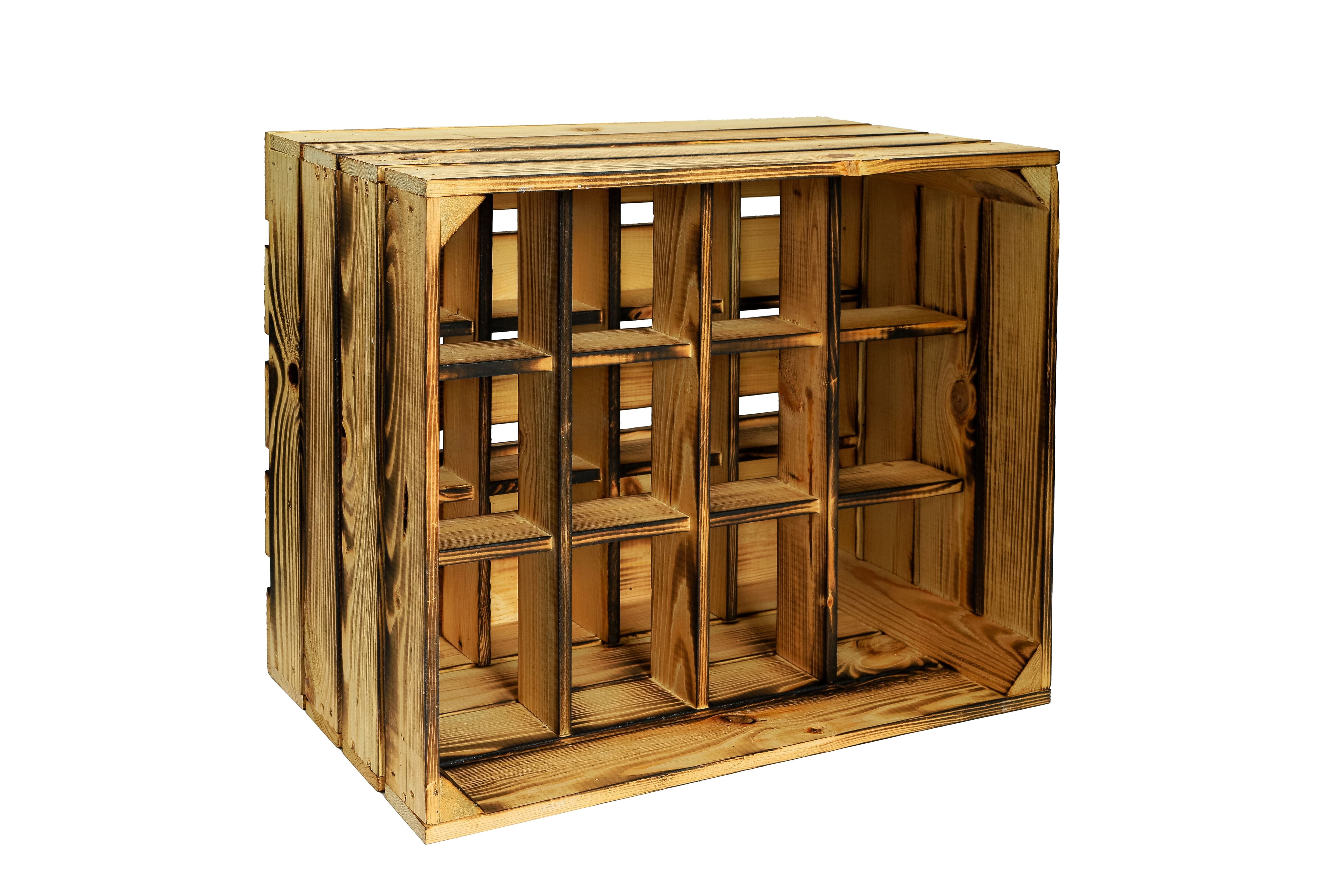 Neues Weinregal "Henry" 50x40x30 cm geflammt- HolzRepublik