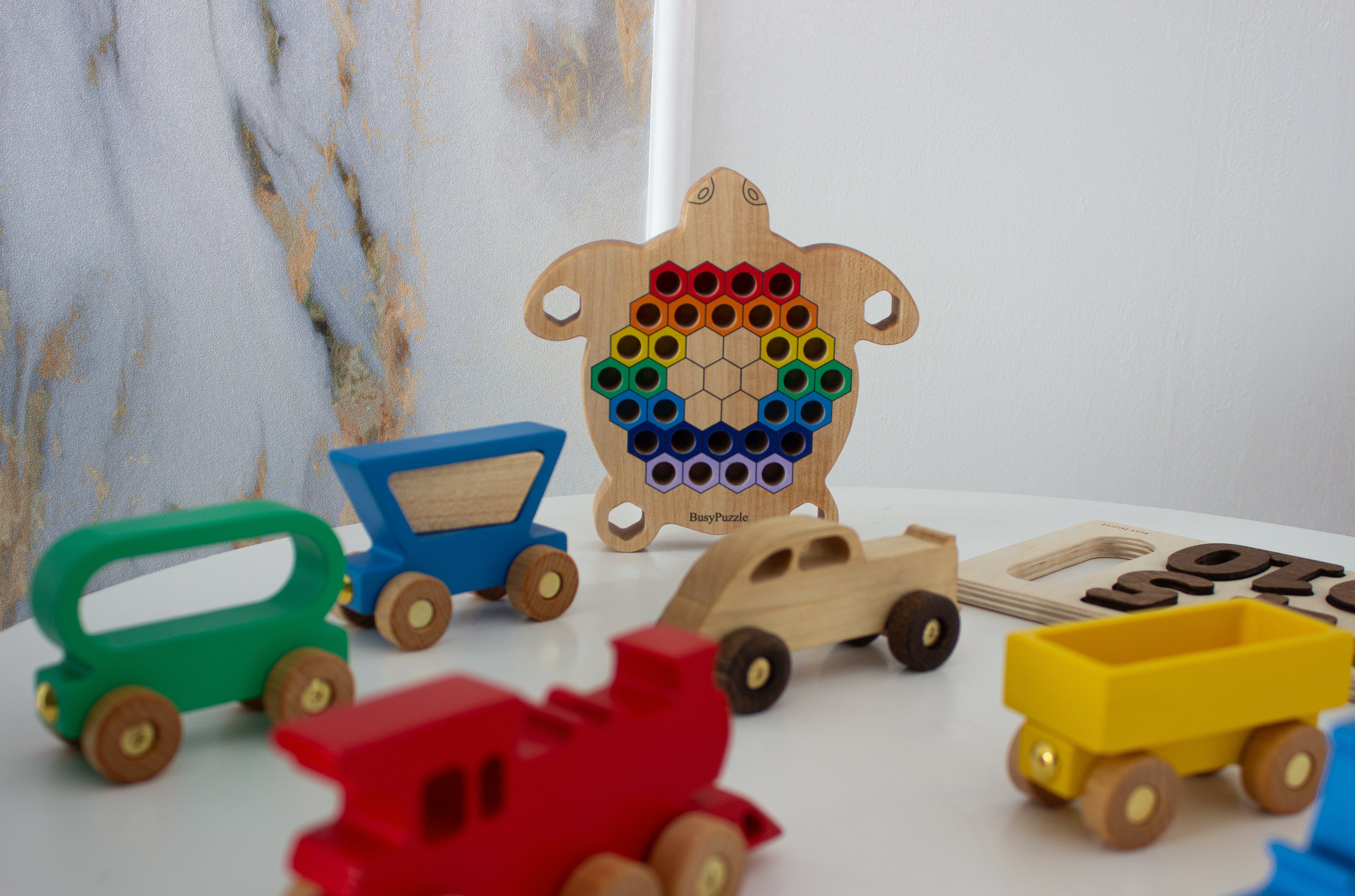 Montessori-Sensorikspielzeug Holzschildkröte- HolzRepublik