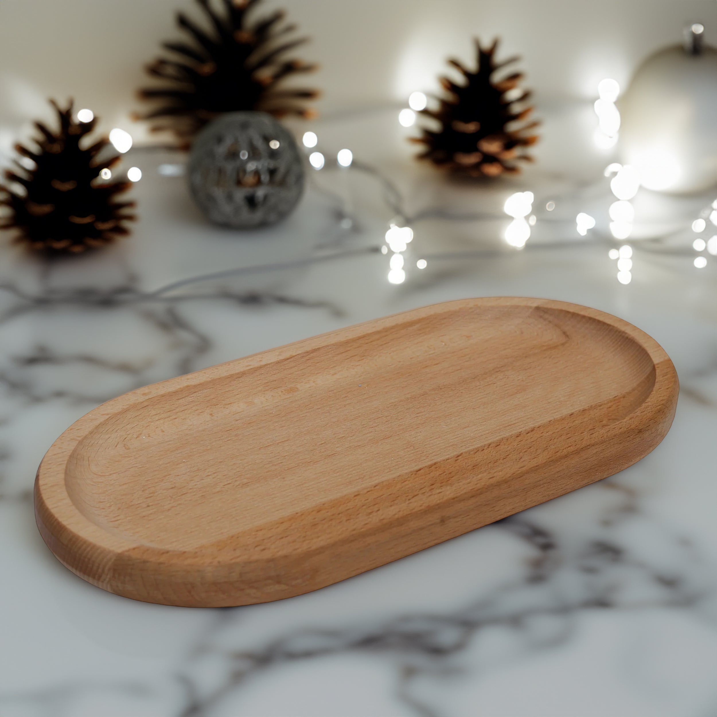 Holzteller / Holzuntersetzer / Holztablett / Servierplatte "Oval"- HolzRepublik