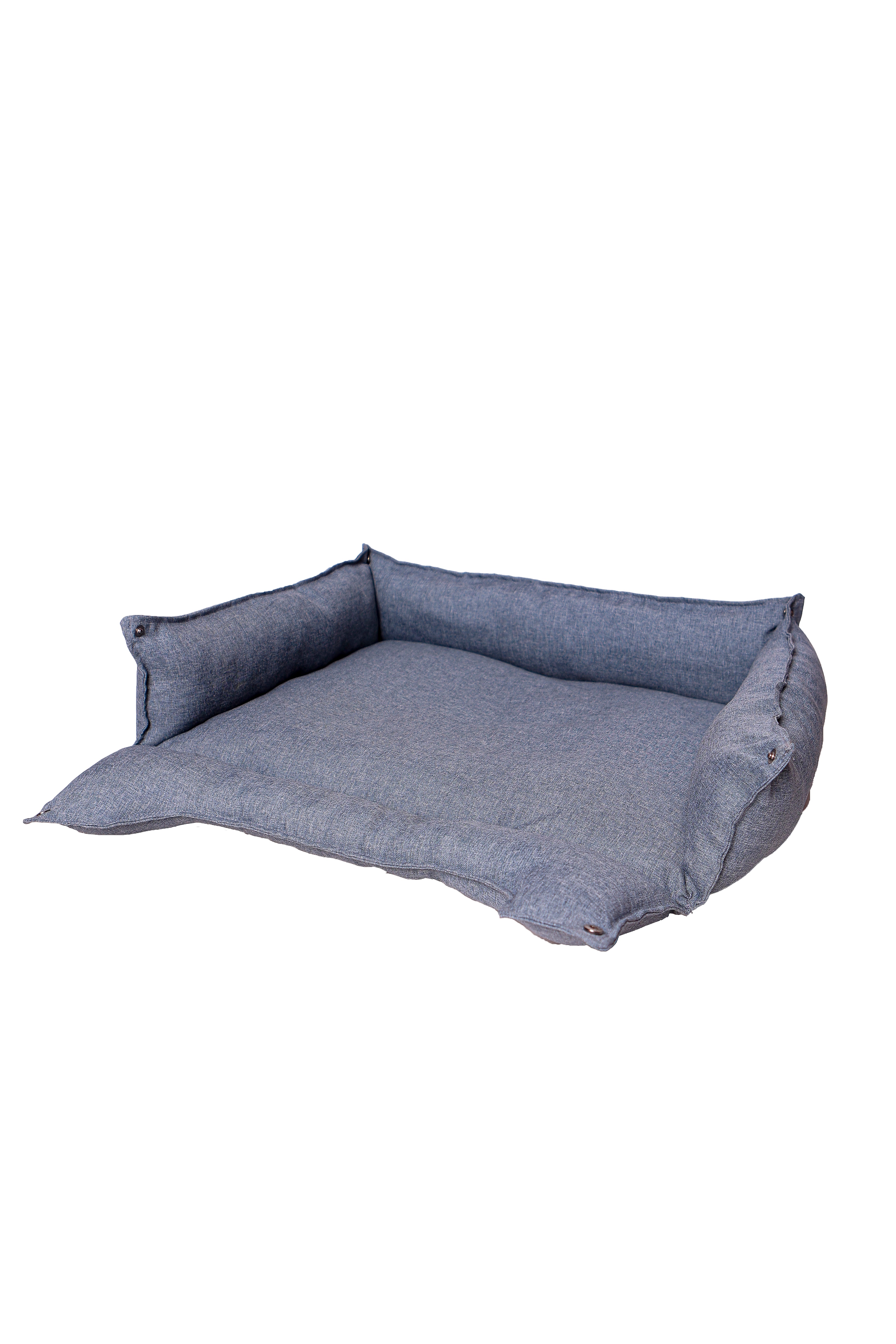 Hundebett faltbar, waschbar und hypoallergen– Hundekissen orthopädisch – jeansblau – Bequemer Schlafplatz für Ihren Hund