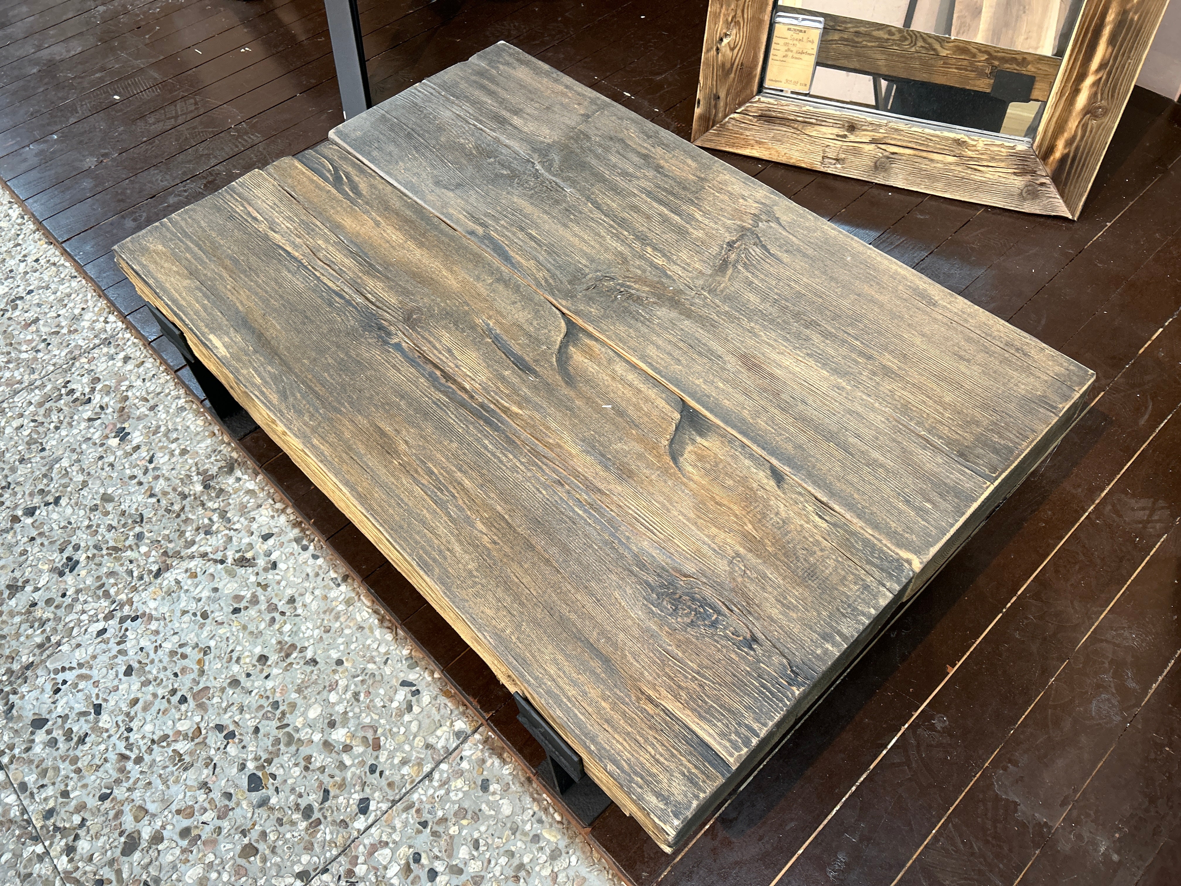 Rectangular rustic coffee table
