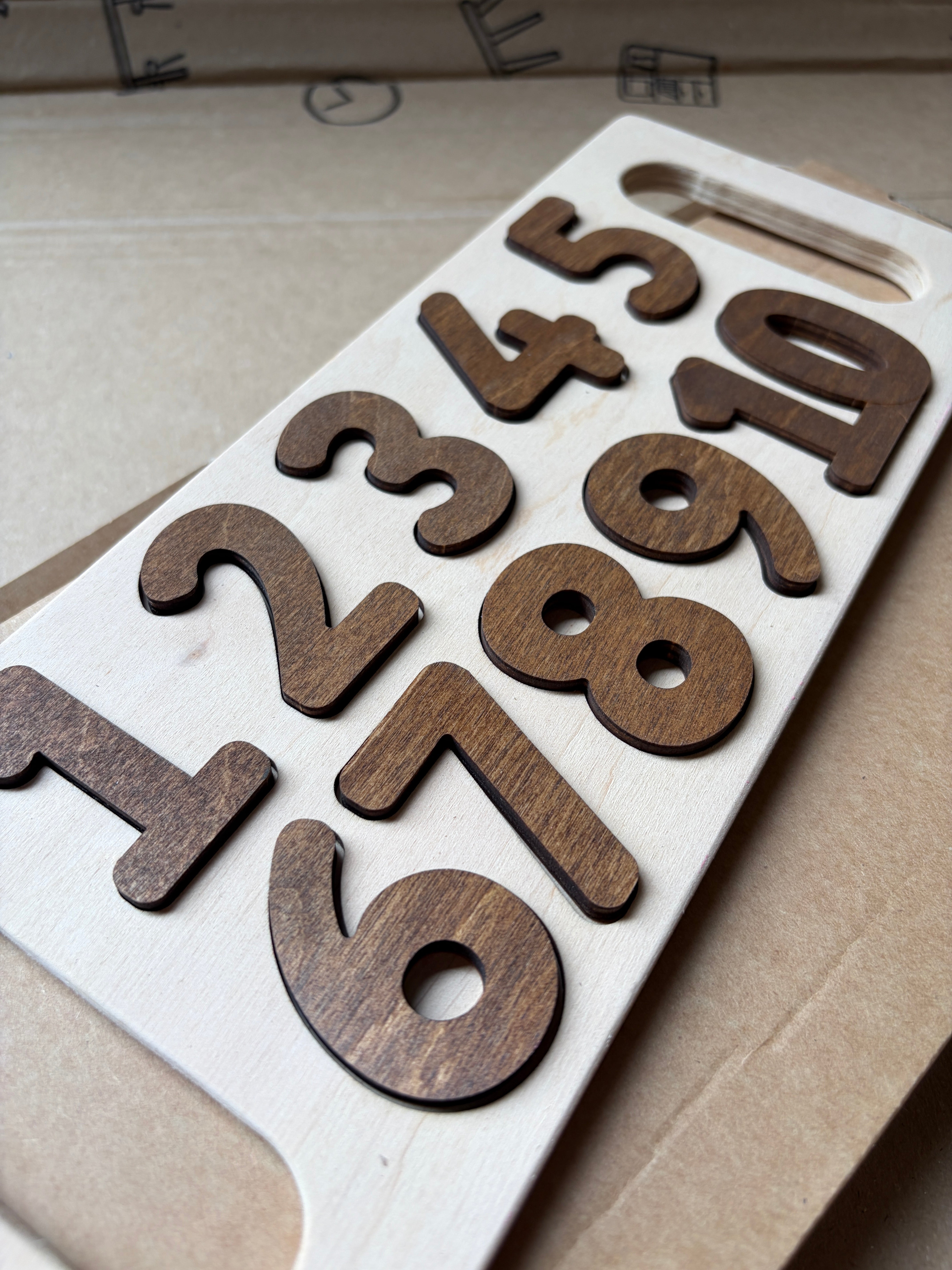 Montessori-Zahlenpuzzle für Kinder / Lernspiel zur Zahlenförderung / Pädagogisches Holzspielzeug zum Zählen & Sortieren