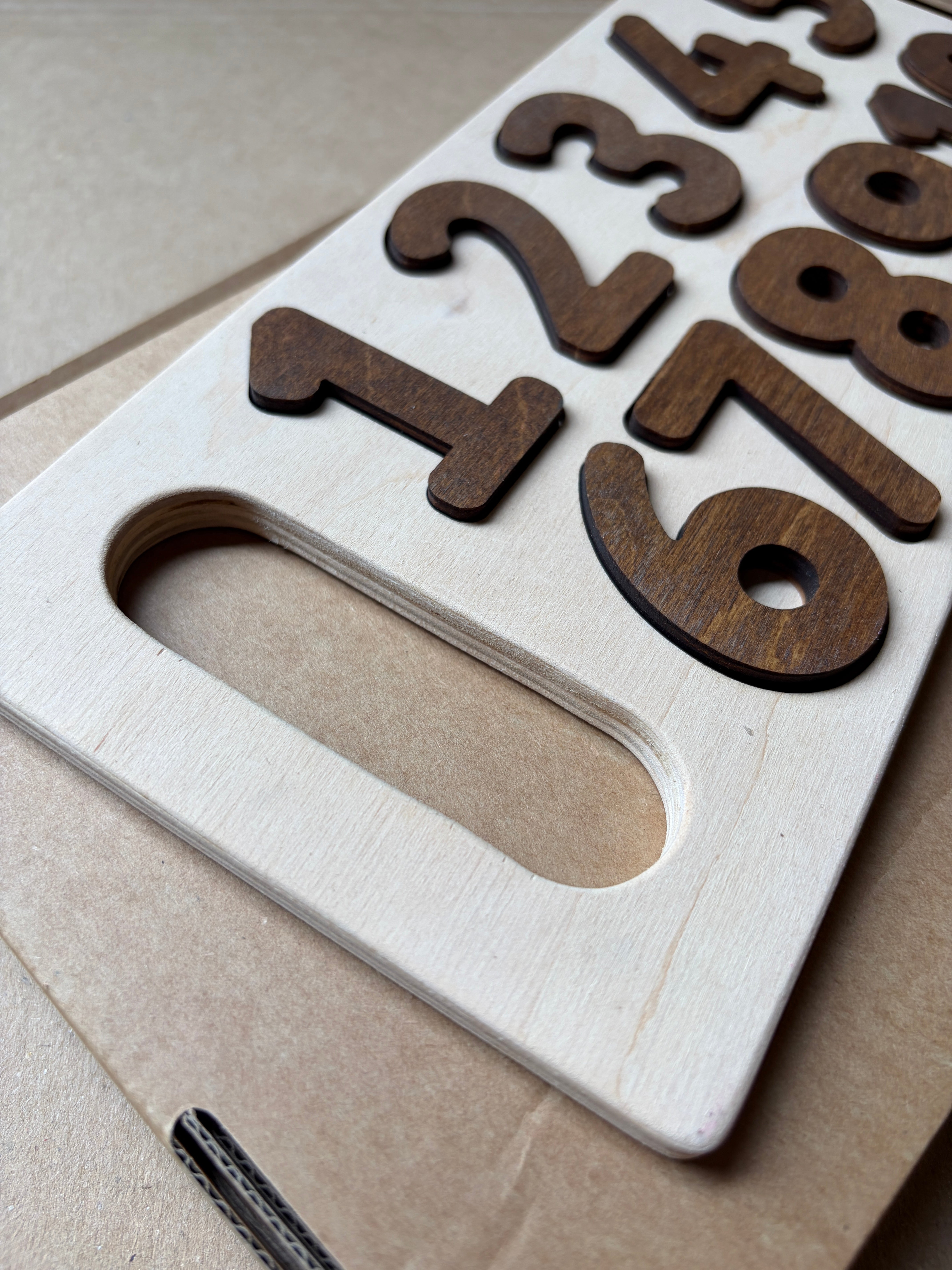 Montessori-Zahlenpuzzle für Kinder / Lernspiel zur Zahlenförderung / Pädagogisches Holzspielzeug zum Zählen & Sortieren