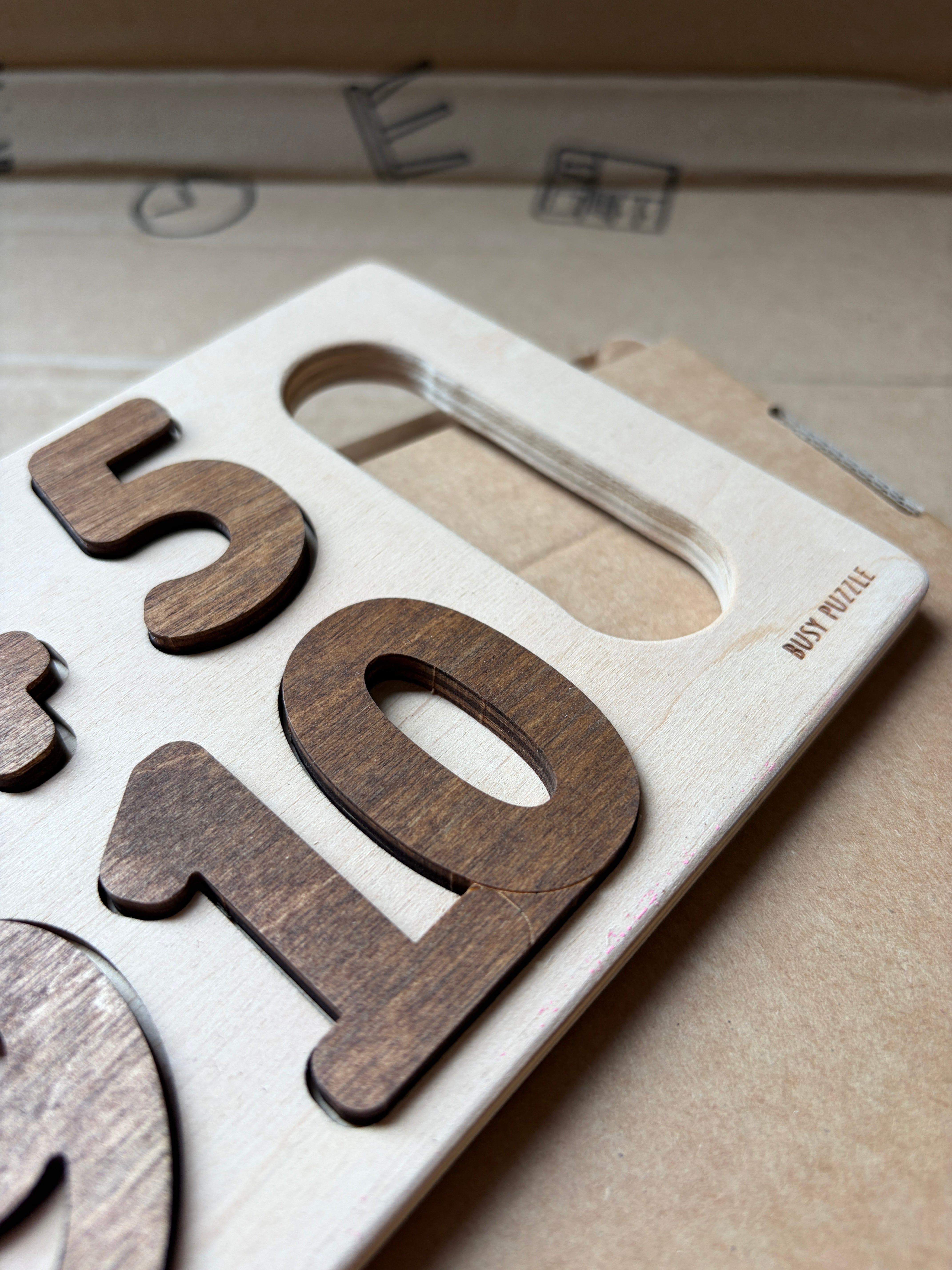 Montessori-Zahlenpuzzle für Kinder / Lernspiel zur Zahlenförderung / Pädagogisches Holzspielzeug zum Zählen & Sortieren