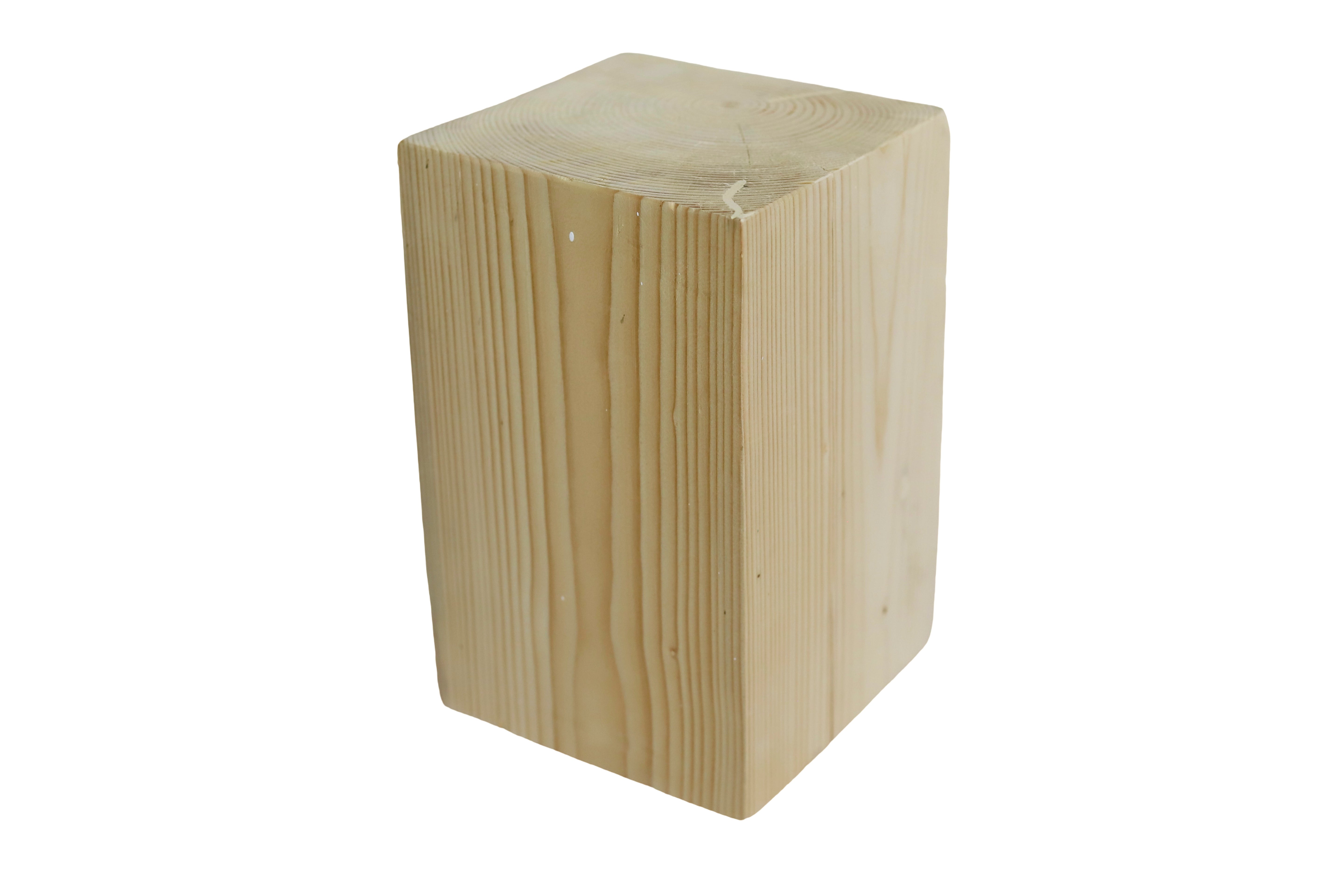 Natürlicher hölzerner Würfel-Nachttisch / Hocker / Holzuntersetzer / Blumenuntersetzer / Holzstamm / Holzblock- HolzRepublik