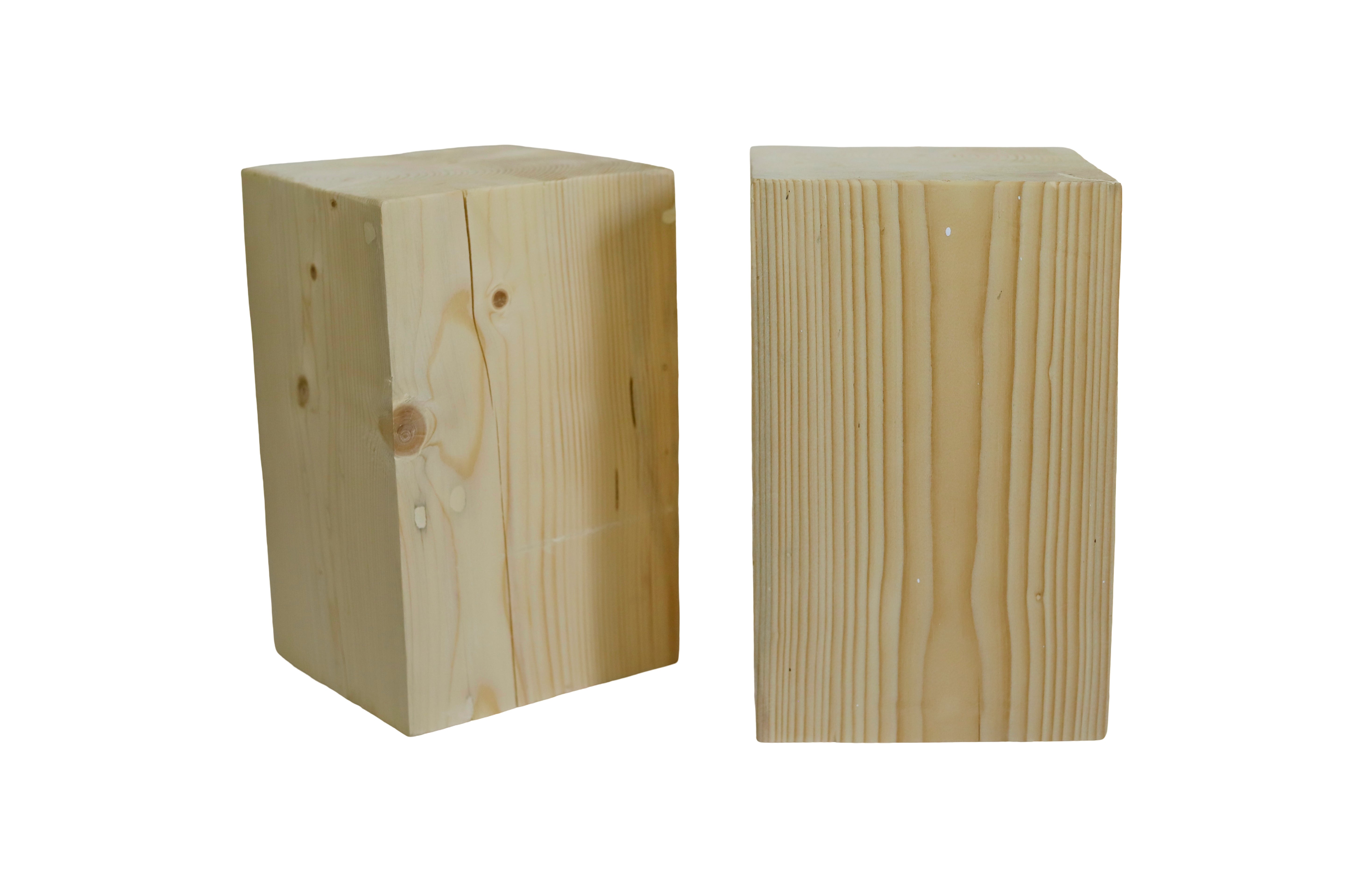 Natürlicher hölzerner Würfel-Nachttisch / Hocker / Holzuntersetzer / Blumenuntersetzer / Holzstamm / Holzblock- HolzRepublik