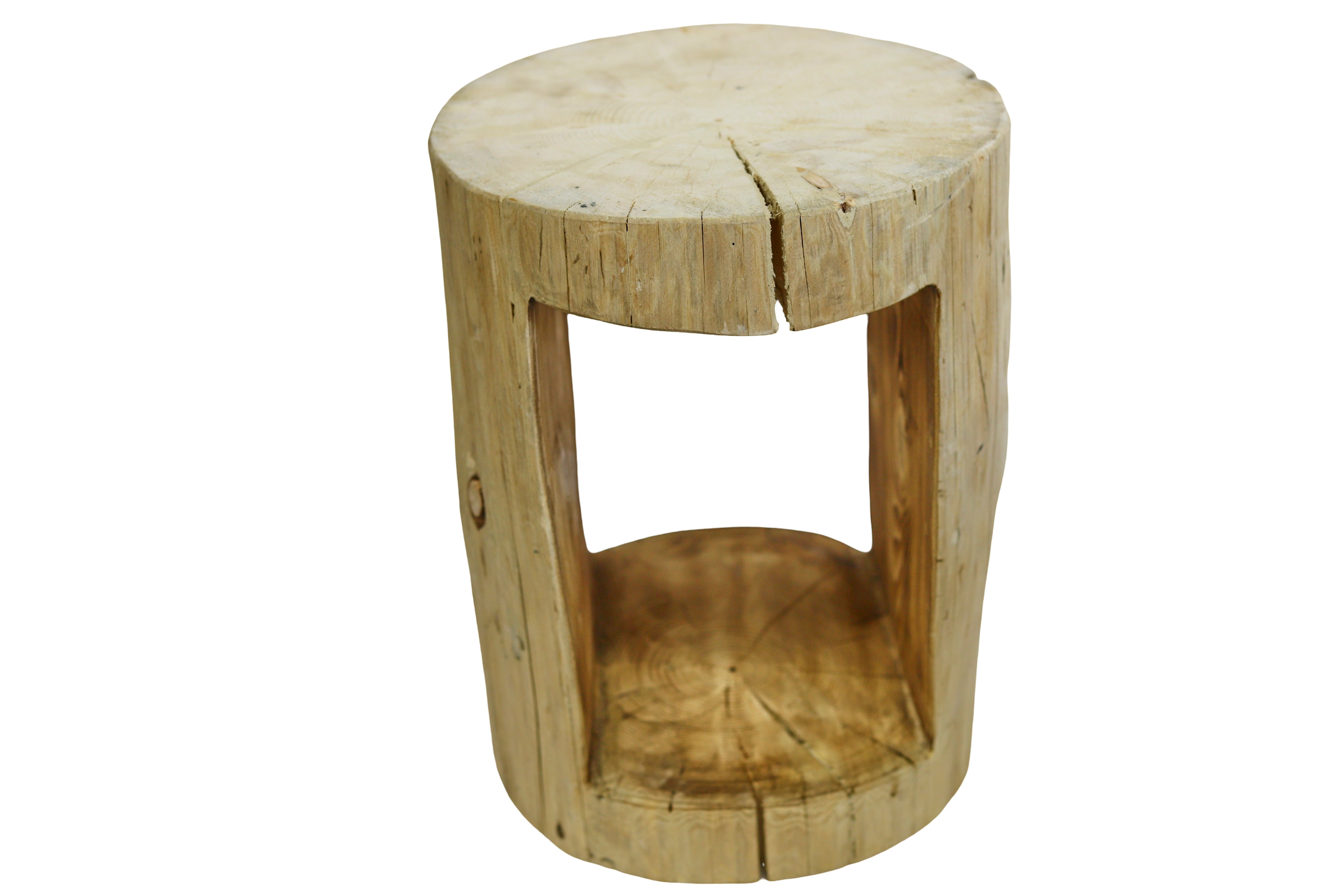 Rustikaler Baumstamm Nachttisch / Holzstamm / Hocker / Massivholzstamm / Holzblock- HolzRepublik