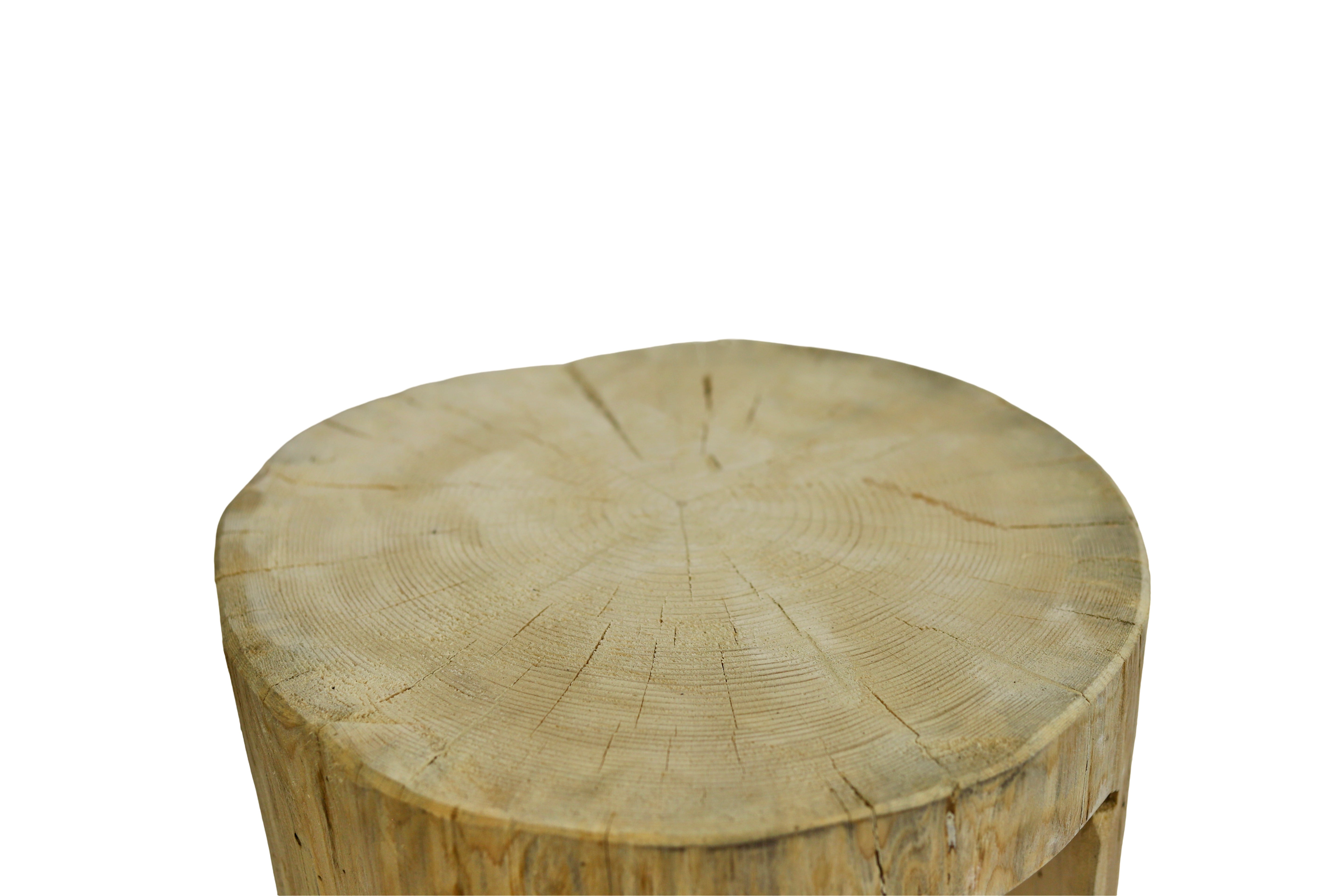 Rustikaler Baumstamm Nachttisch / Holzstamm / Hocker / Massivholzstamm / Holzblock- HolzRepublik