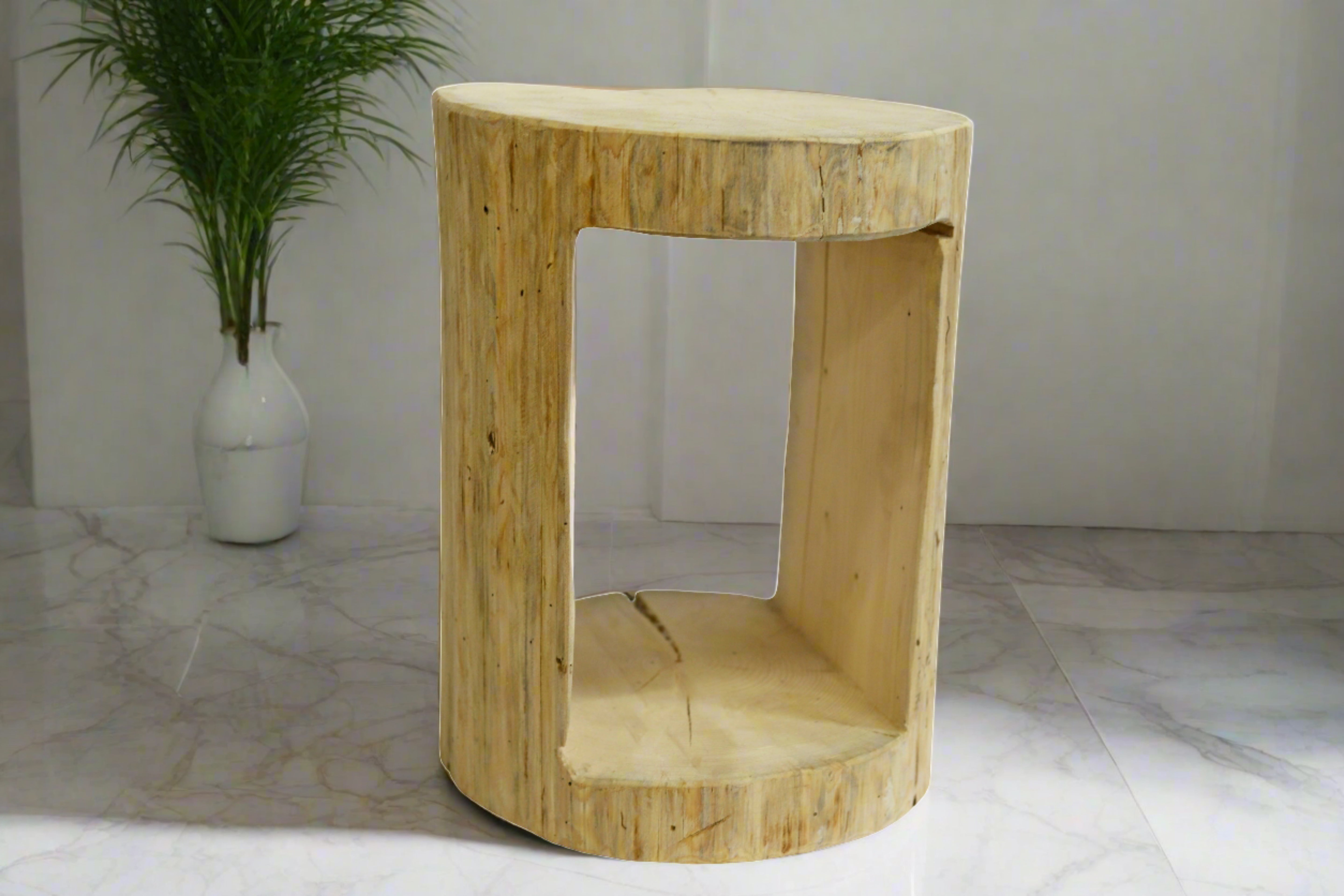 Rustikaler Baumstamm Nachttisch / Holzstamm / Hocker / Massivholzstamm / Holzblock- HolzRepublik