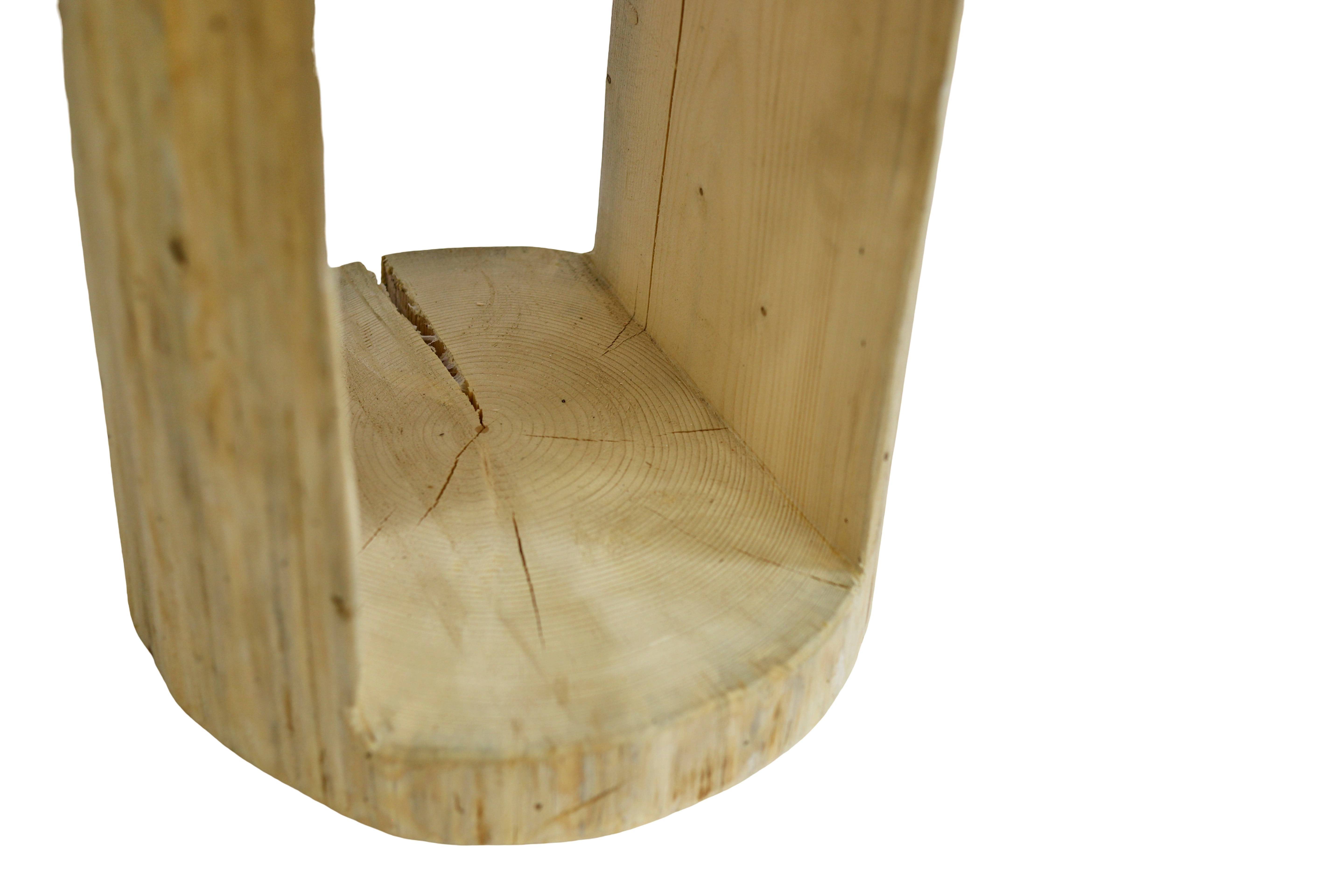 Rustikaler Baumstamm Nachttisch / Holzstamm / Hocker / Massivholzstamm / Holzblock- HolzRepublik