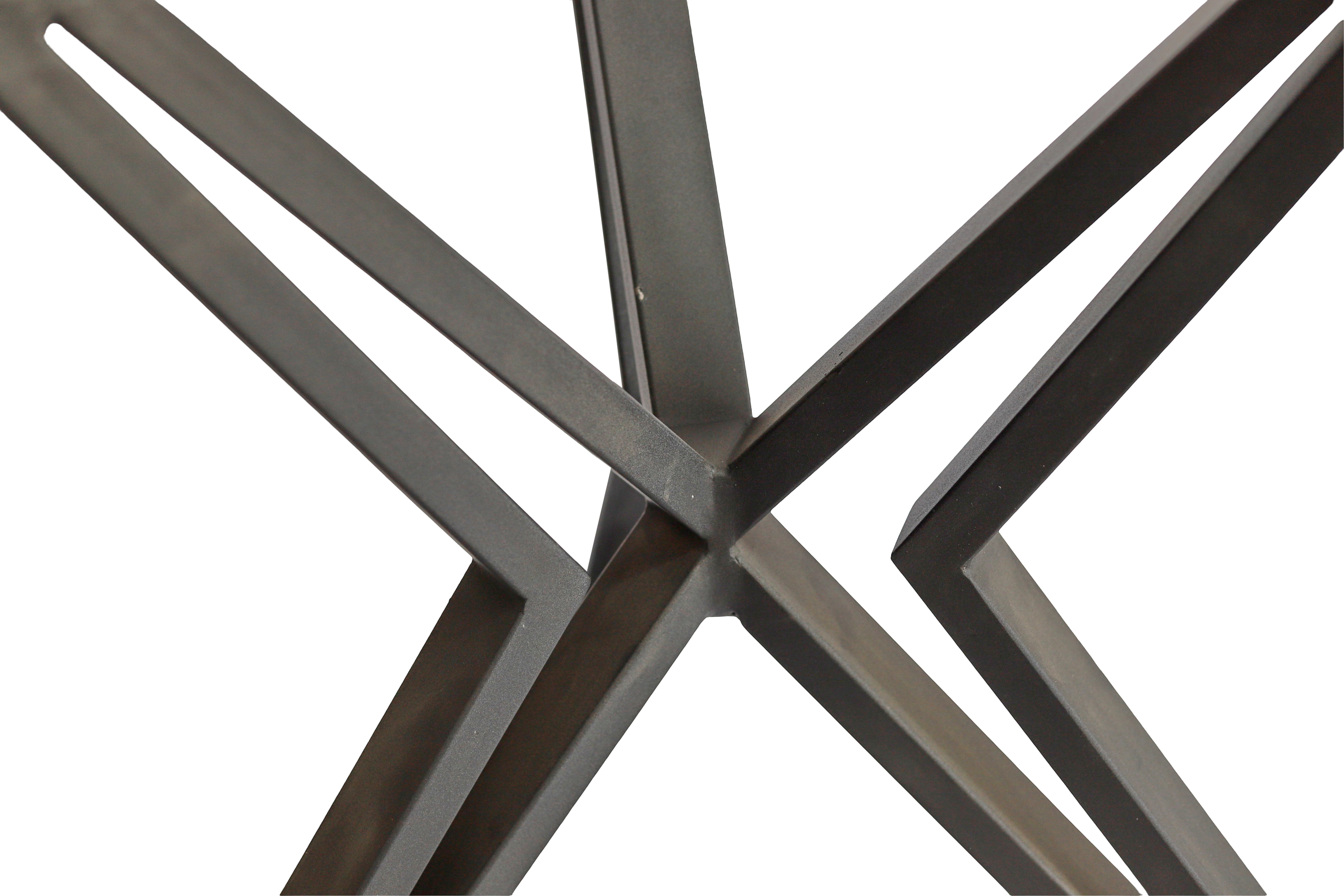 Tischbein / Tischfuß Stern aus schwarzem Metall- HolzRepublik