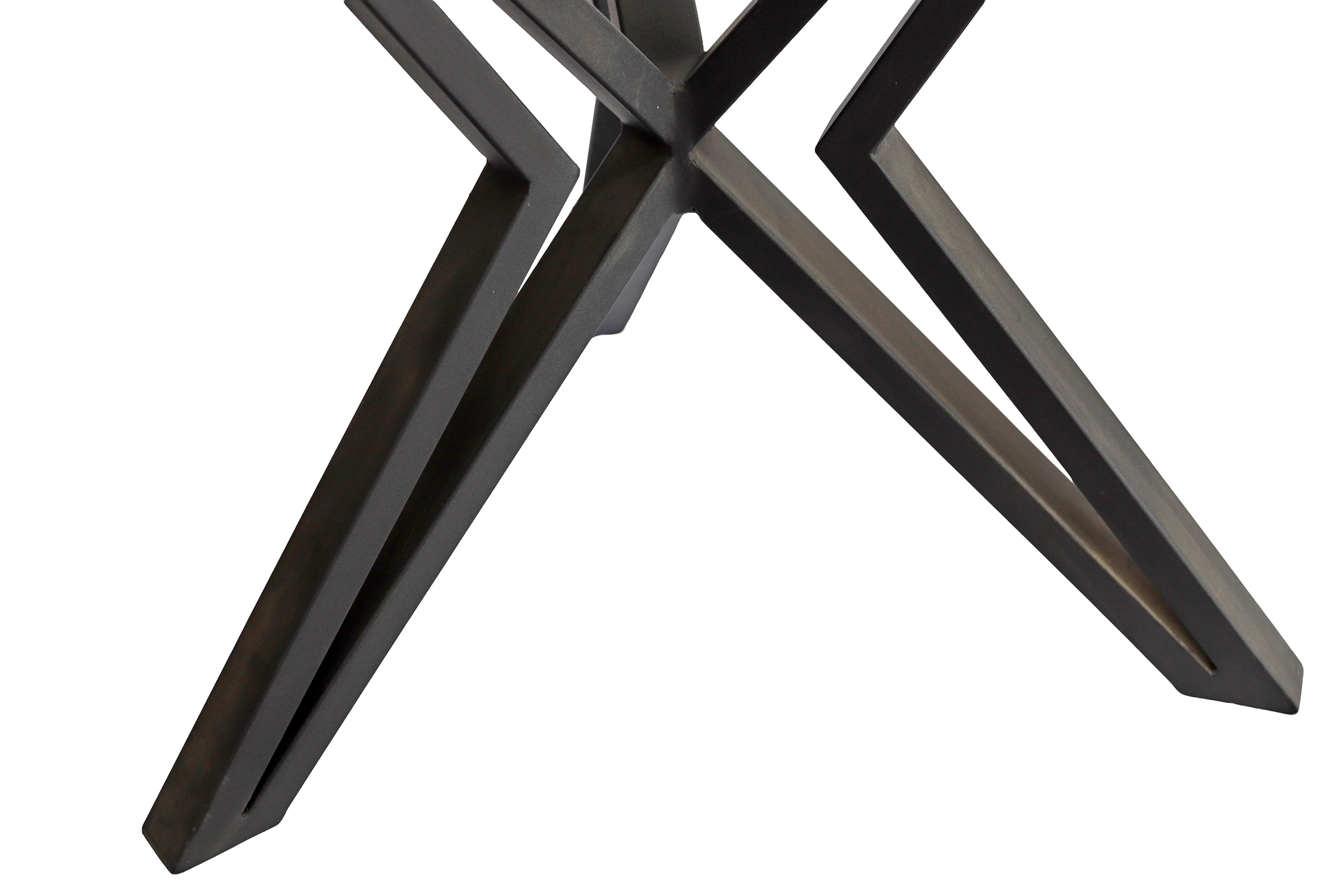 Tischbein / Tischfuß Stern aus schwarzem Metall- HolzRepublik