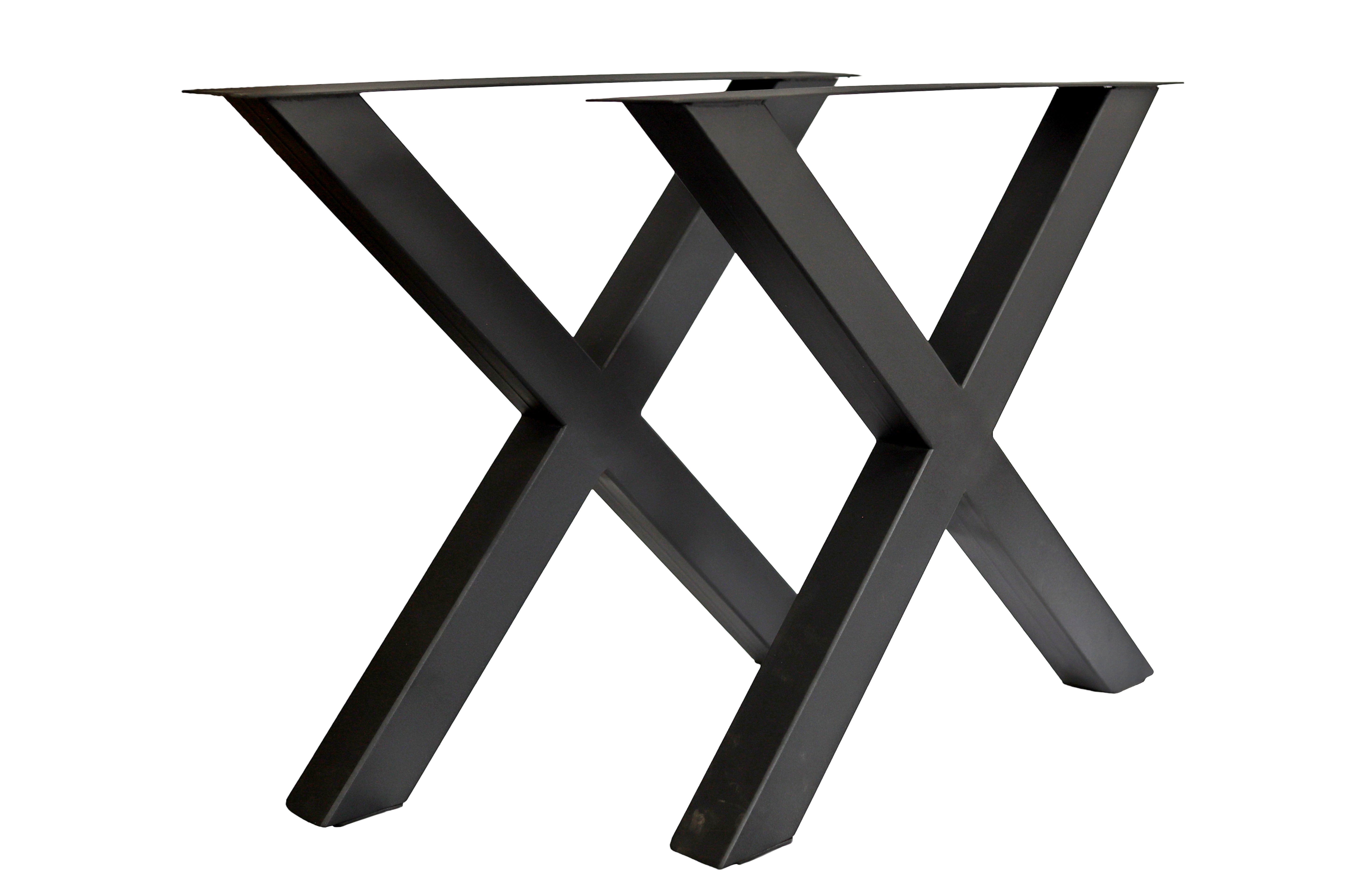 Tischbein  / Tischfüße aus schwarzem Metall- HolzRepublik