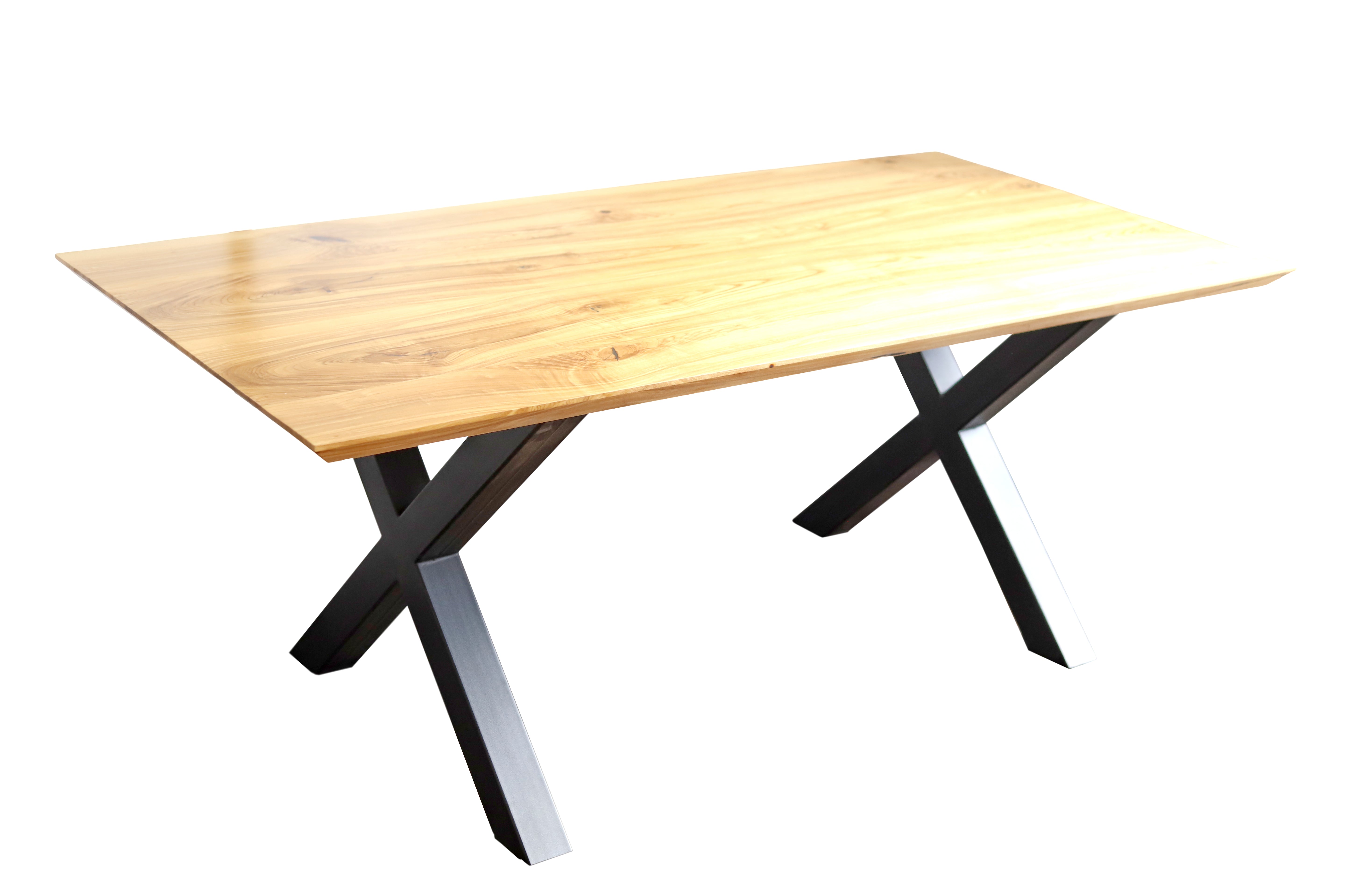 Tischbein  / Tischfüße aus schwarzem Metall- HolzRepublik