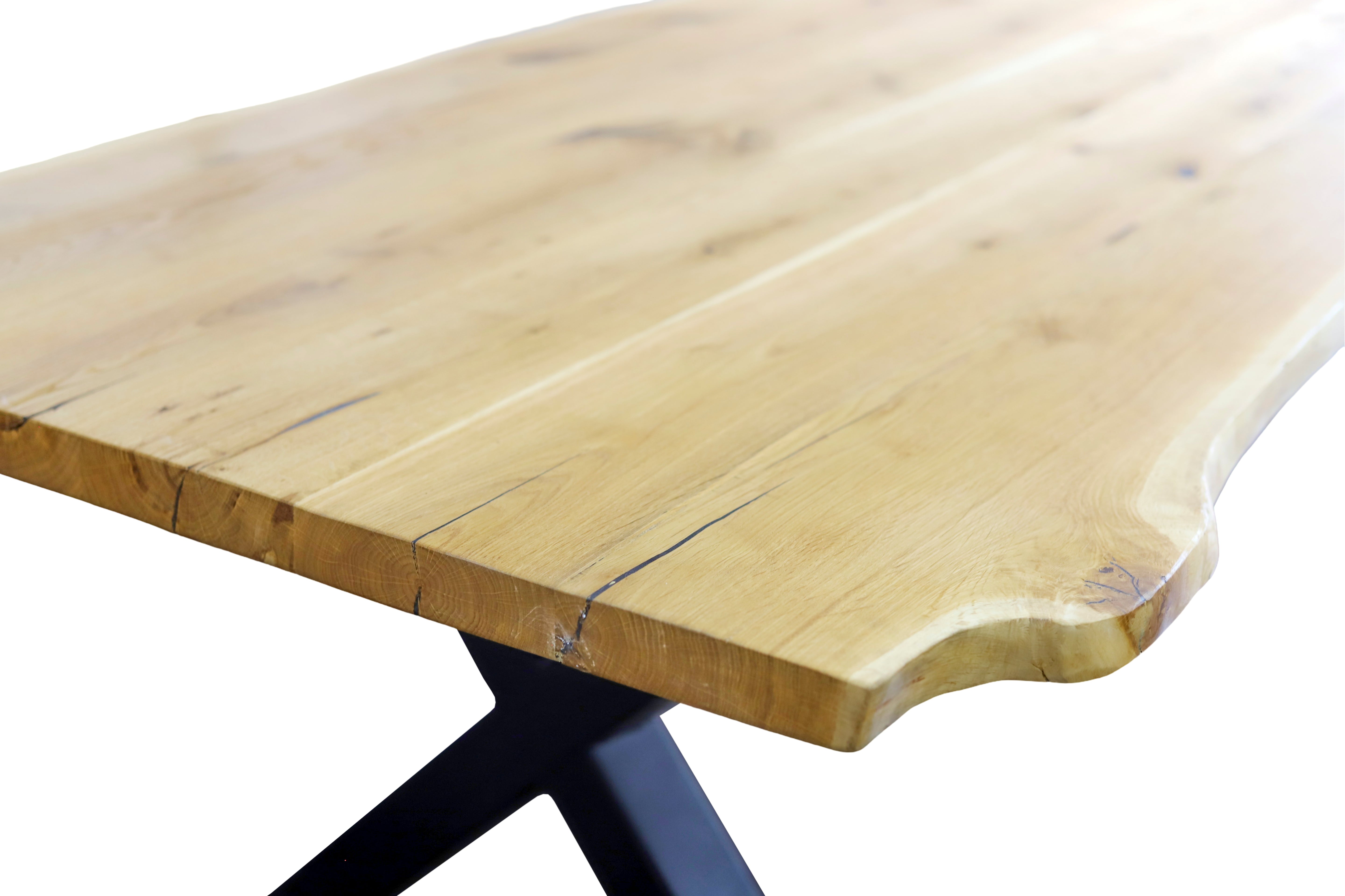 Massivholztischplatte mit Waldkante / Esstischplatte aus Massivholz- HolzRepublik