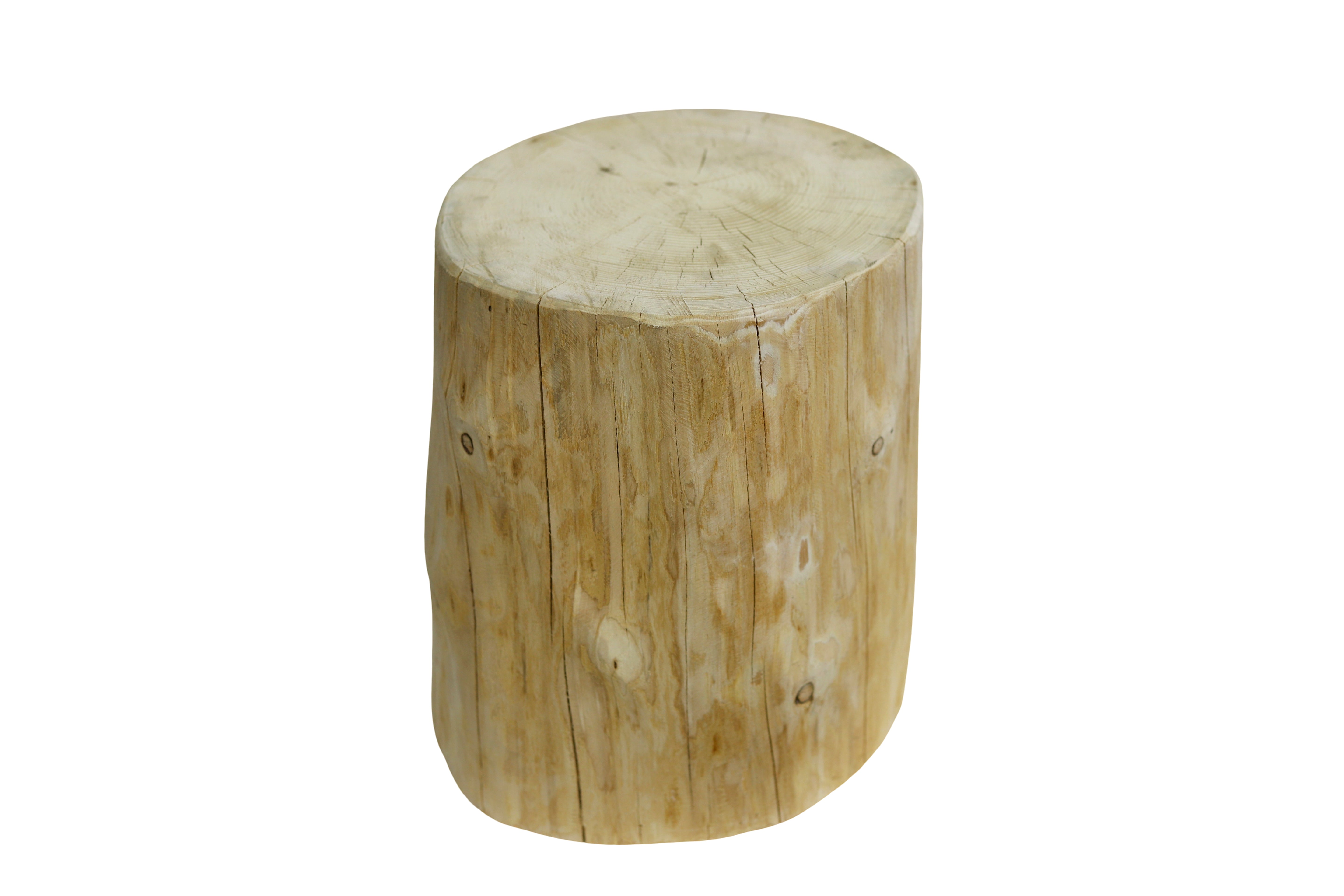 Nachttisch Baumstamm/ Holzstamm / Hocker aus Naturholz „Standart” / Massivholzstamm / Holzblock- HolzRepublik