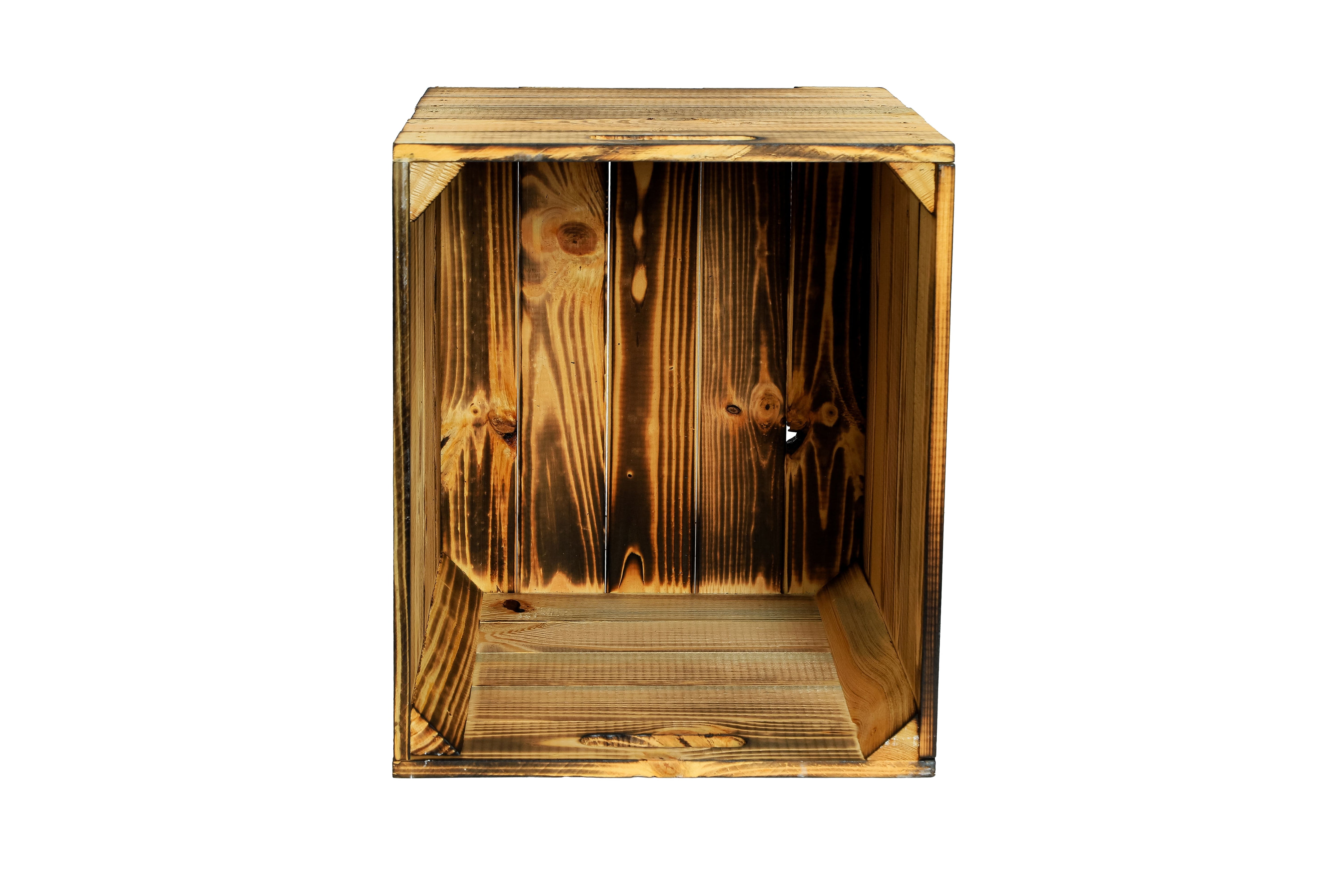 Neue Holzkiste KallaxGef 33x37,5x32,5cm - geflammt- HolzRepublik