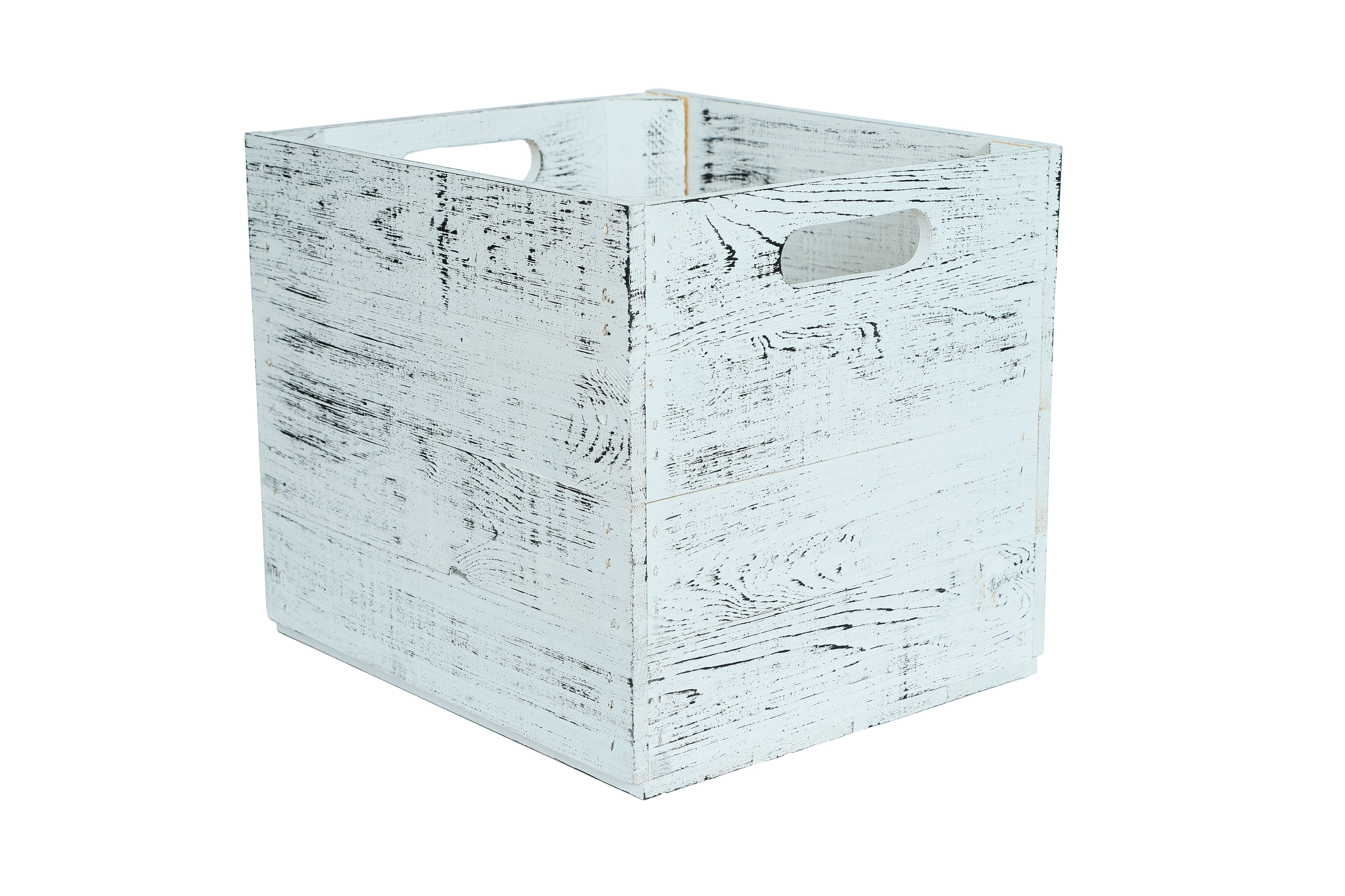Neue Holzkiste Kallax 33x37,5x32,5cm - Grau Vintage- HolzRepublik