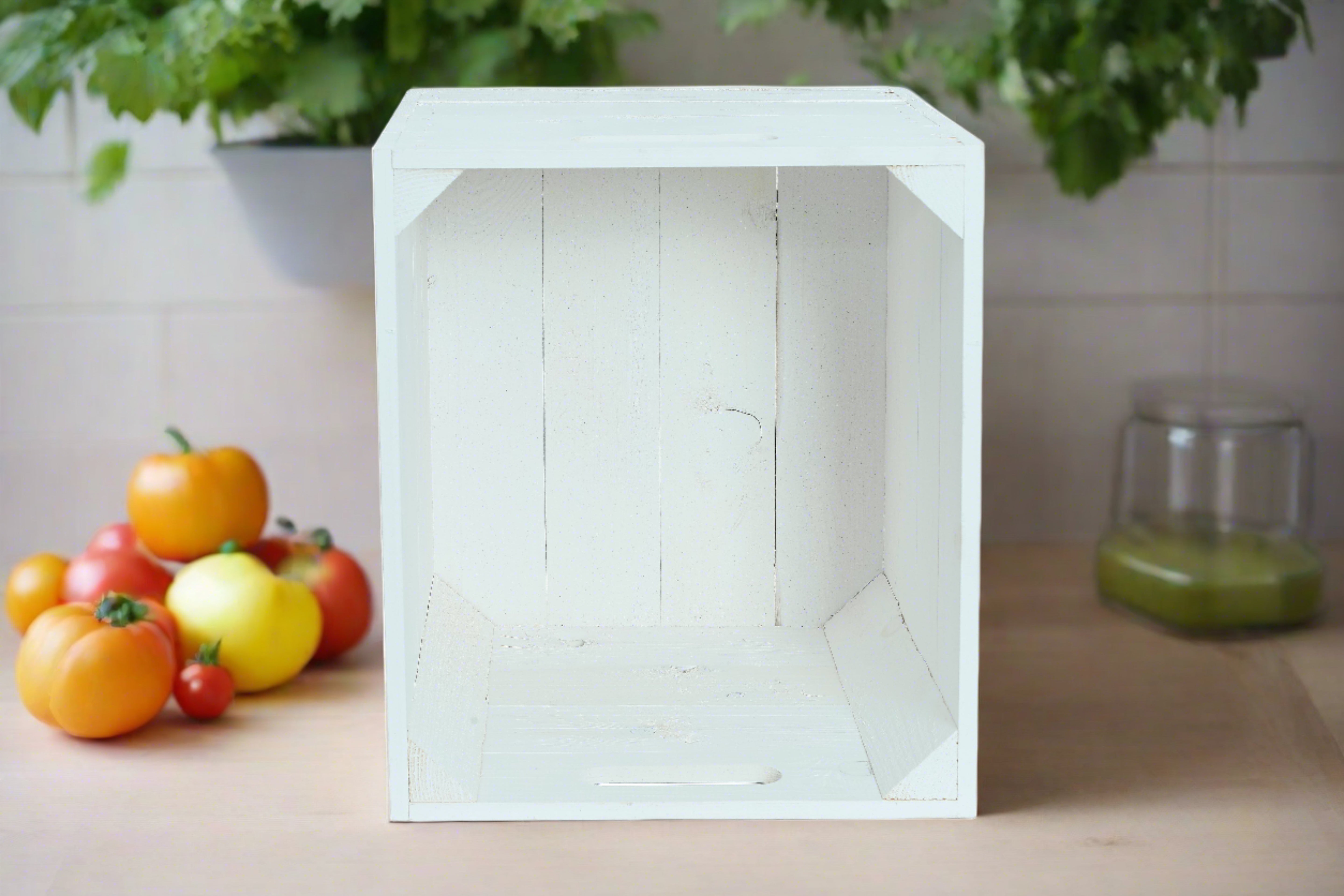 Neue Holzkiste Kallax 33x37,5x32,5cm - weiß- HolzRepublik