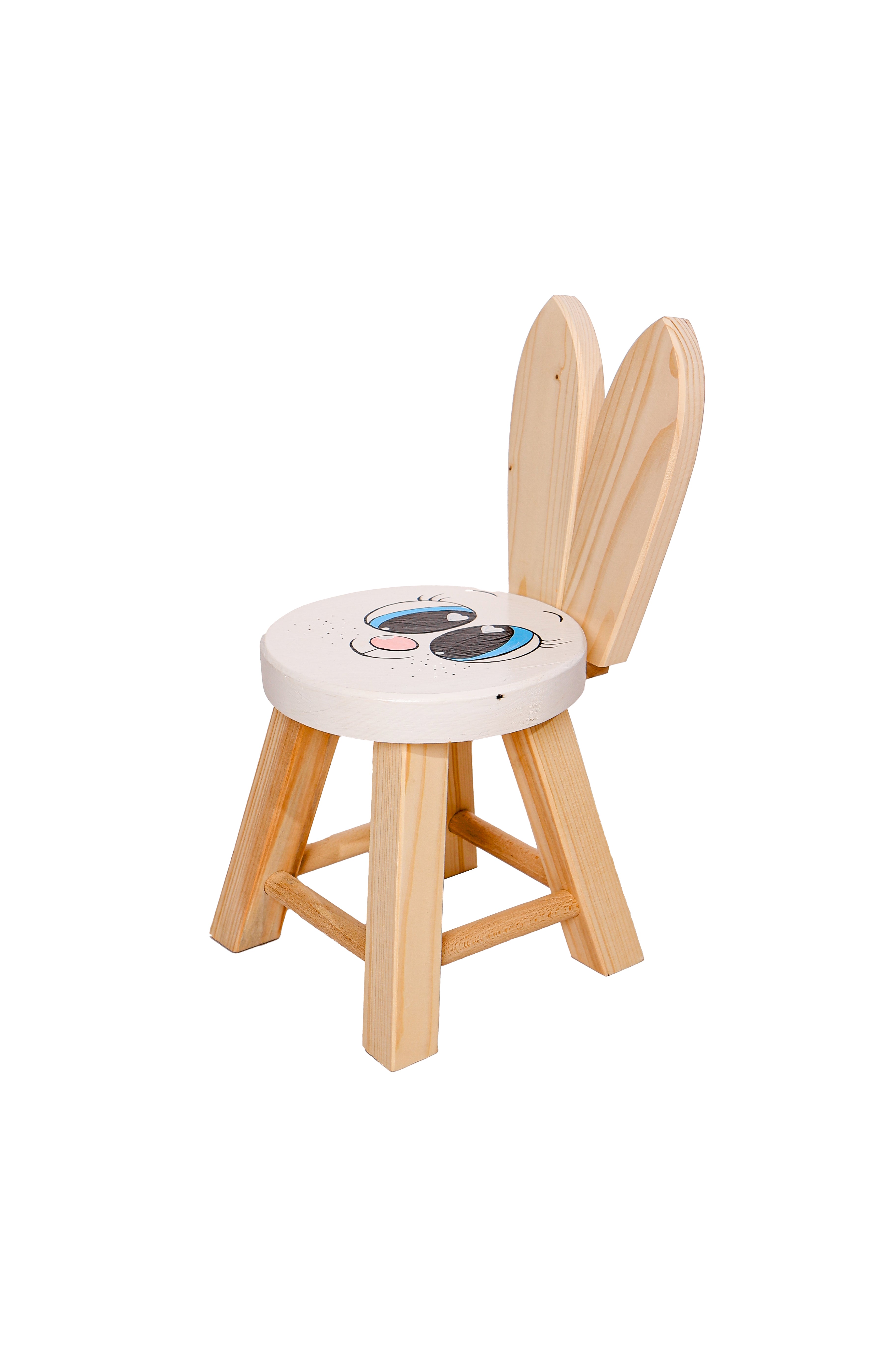 Montessori Kinderhocker mit Tiermotiven- Hase- HolzRepublik