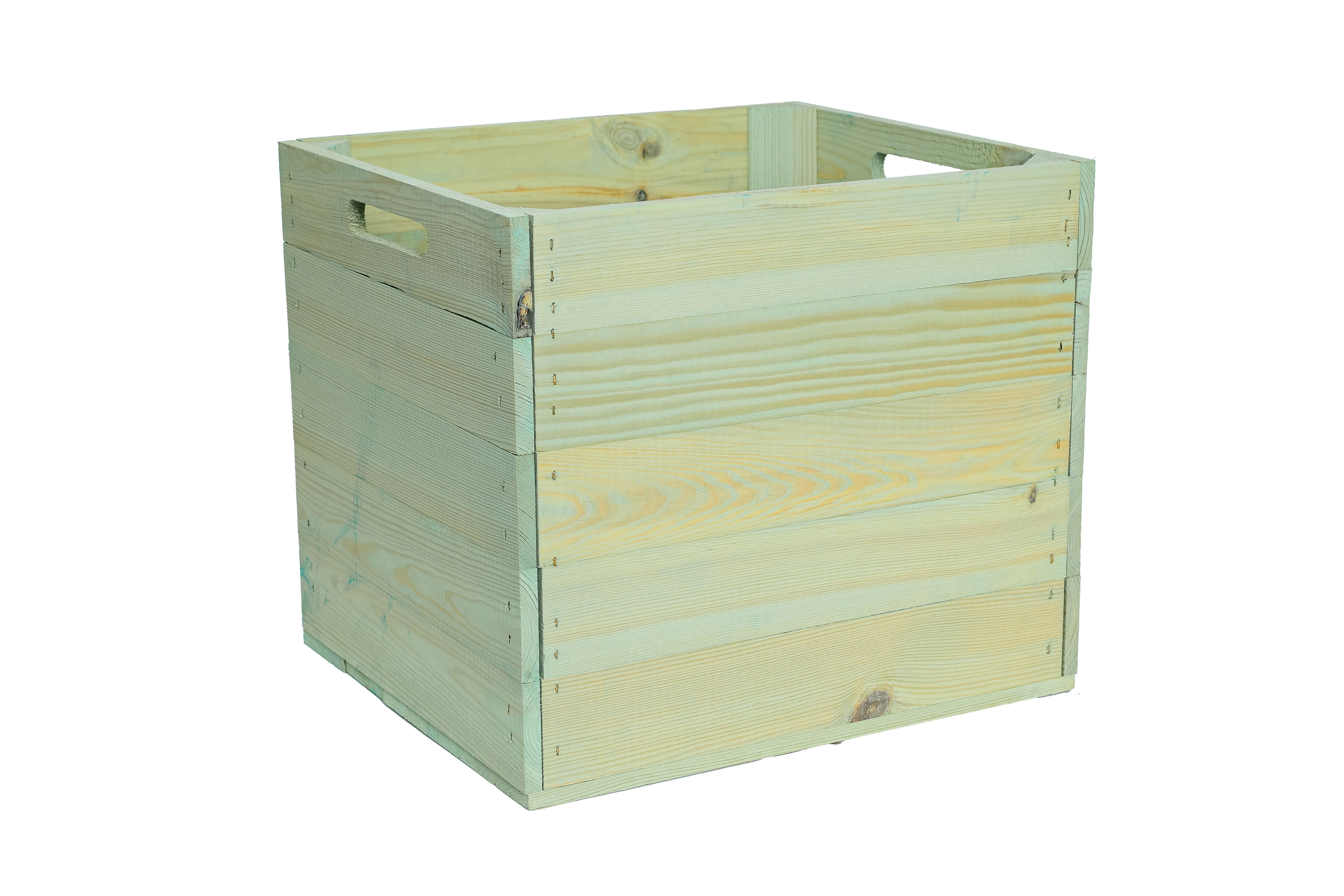 Neue Holzkiste Kallax 32x37,5x32,5 cm - Grün /  Fach aus Holz für ein IKEA-Regal / Aufbewahrungskiste / Einschubkiste- HolzRepublik