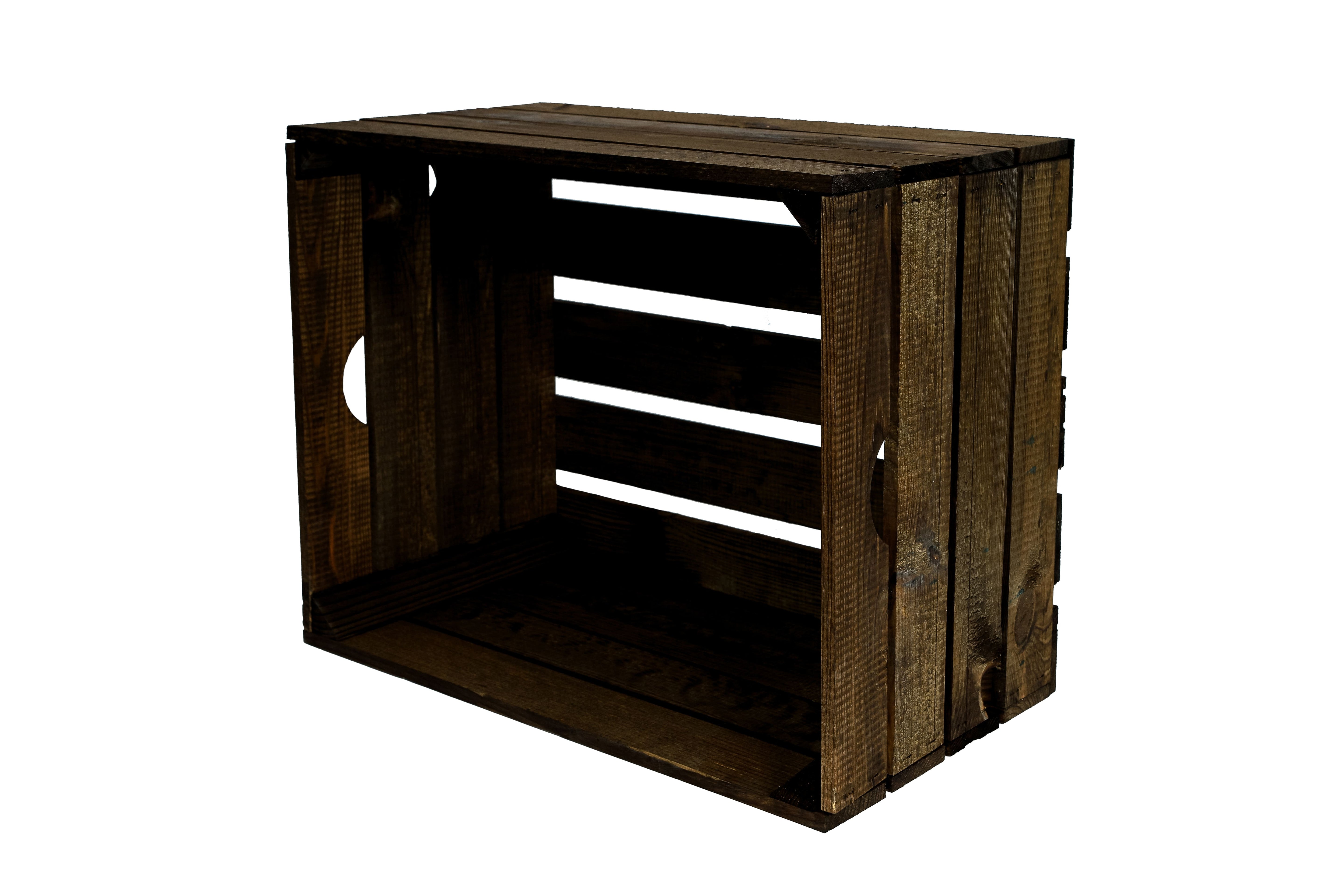 Neue Holzkiste Pol 50x40x29 cm - braun / Obstkiste / Schuhkiste / Aufbewahrungskiste- HolzRepublik