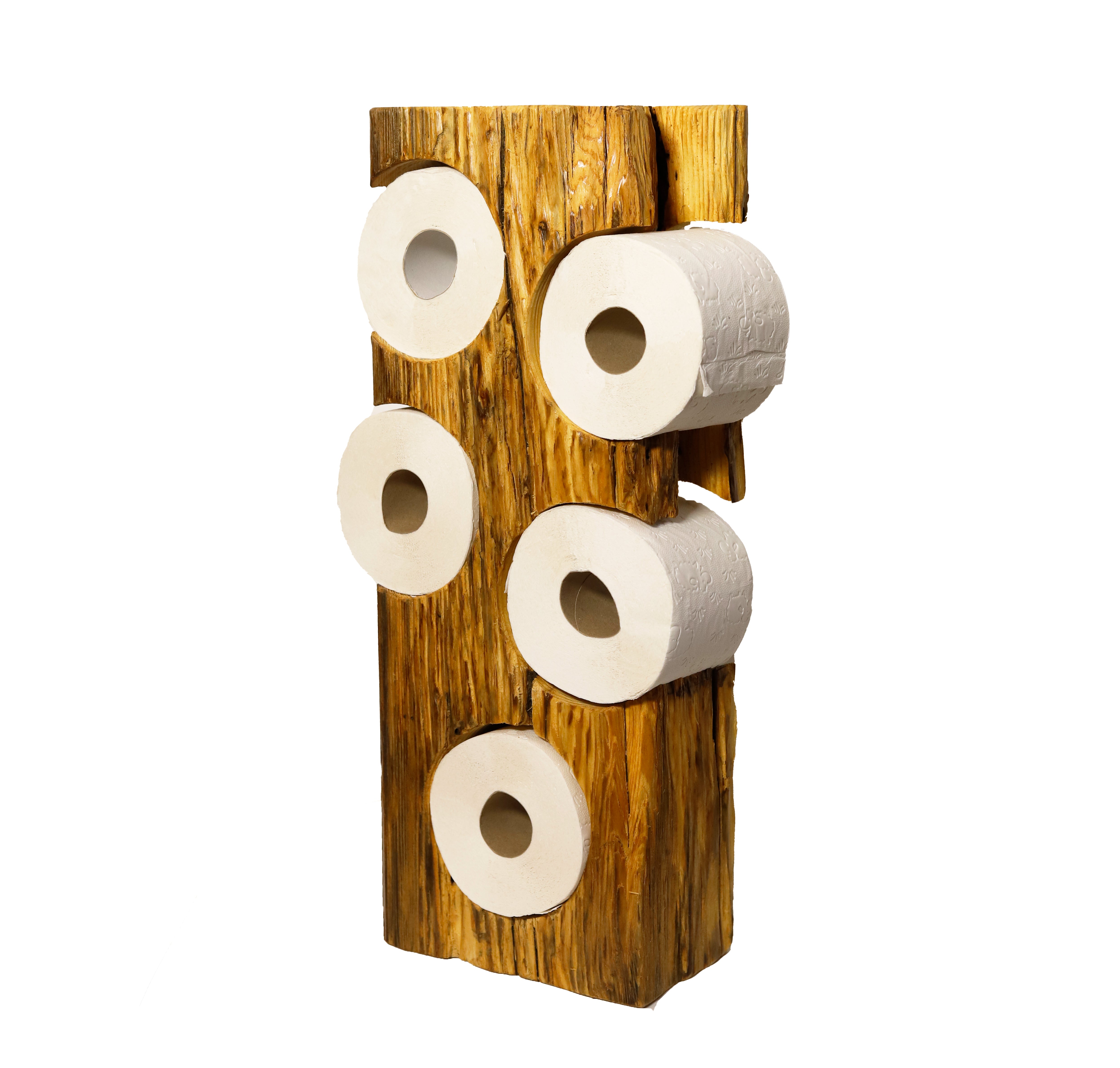 Toilettenpapierhalter aus altem Kiefernholz / Altholz- HolzRepublik