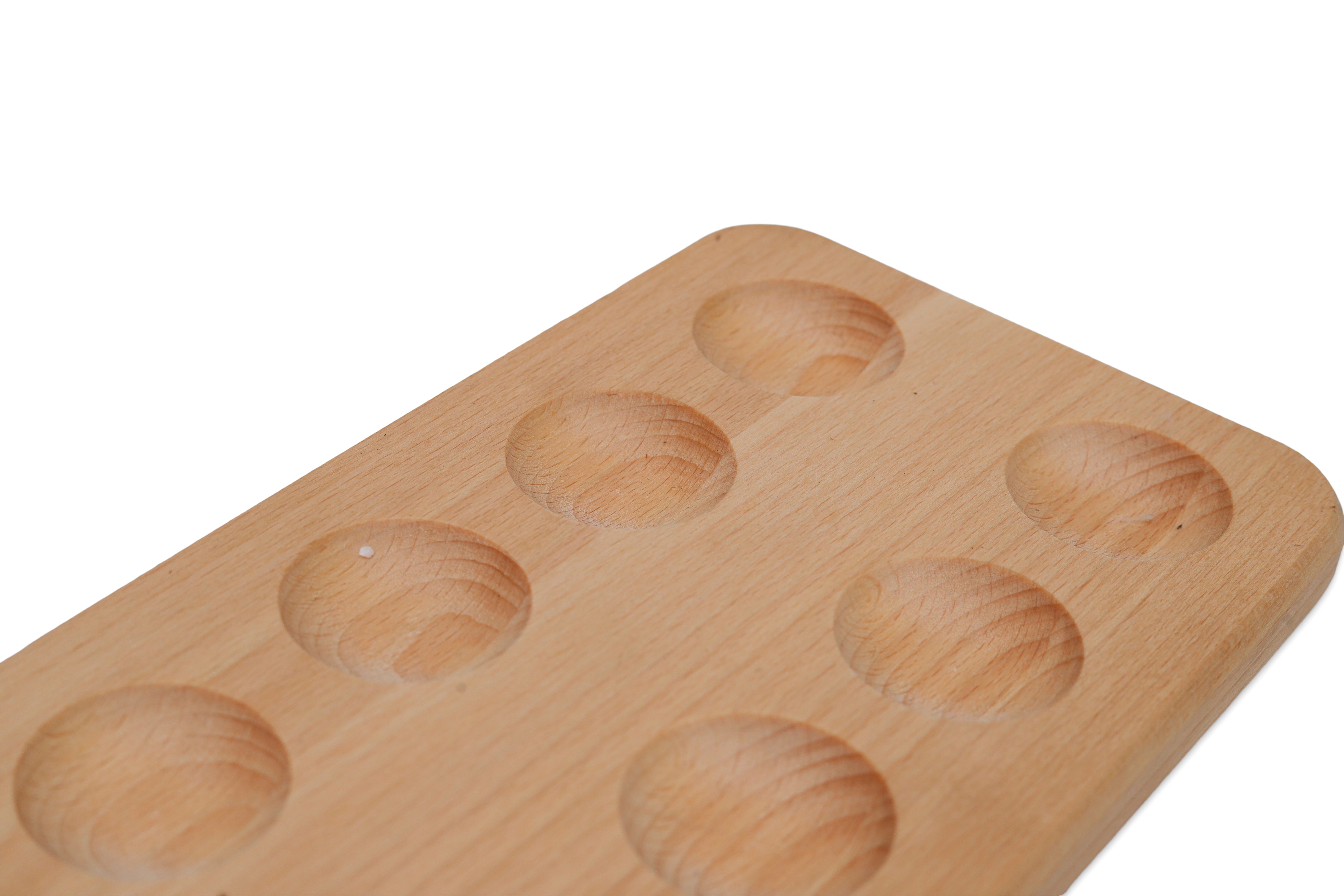 Eierhalter aus Buchenholz / Eieruntersetzer aus Holz / Natürlicher Eierständer für Frühstückstisch / Handgefertigter Holz-Eierhalter im minimalistischen Design