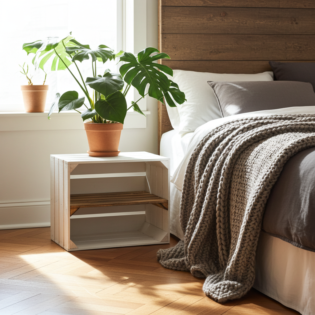 Neue Holzkiste Schuh Breit 50x40x29 cm mit Mittelbrett Weiß-Geflammt / Schuhregal / Obstkistenregal / Schuhschrank / Schuhkiste