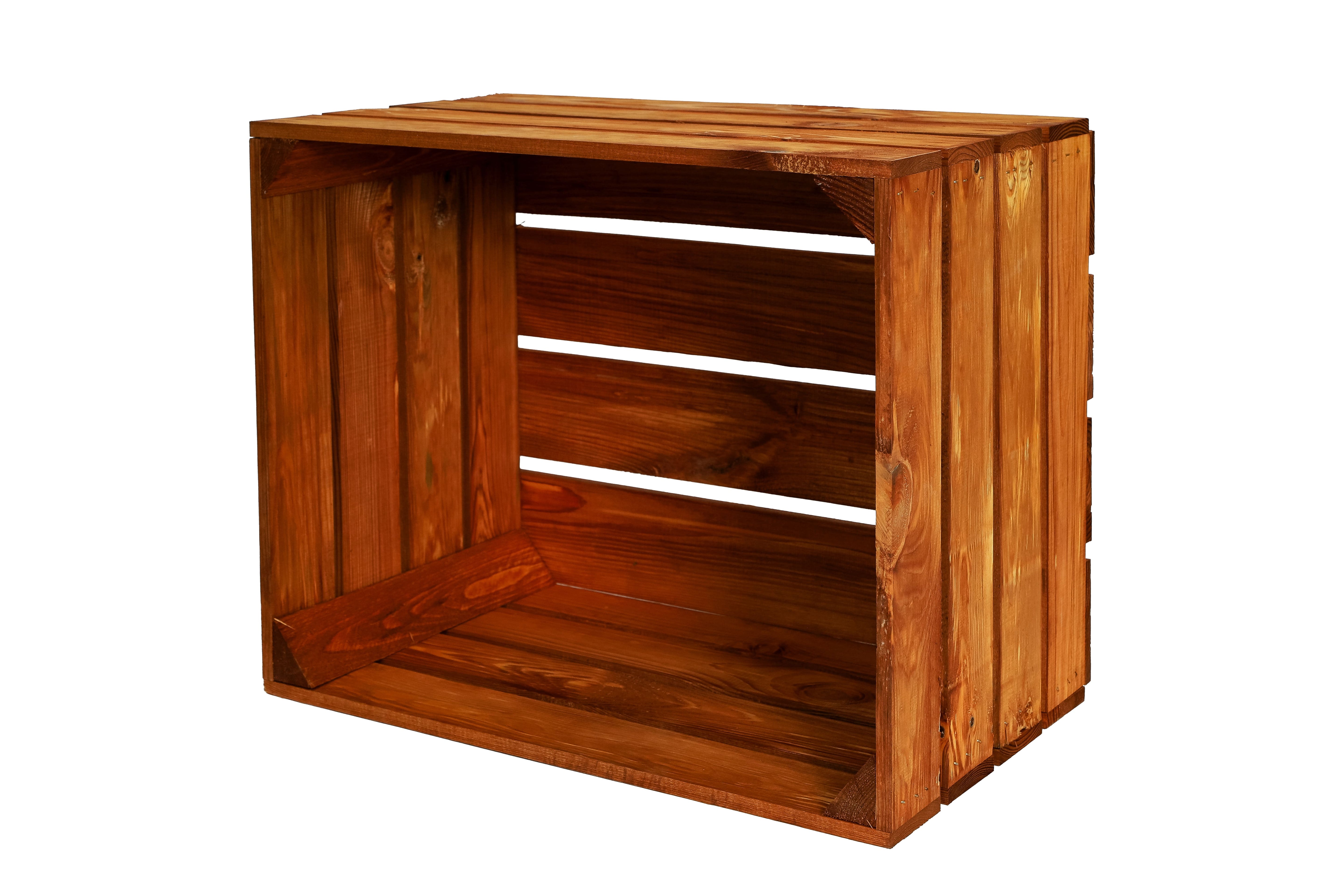Neue Holzkiste Pol 50x40x29 cm - ocker- HolzRepublik