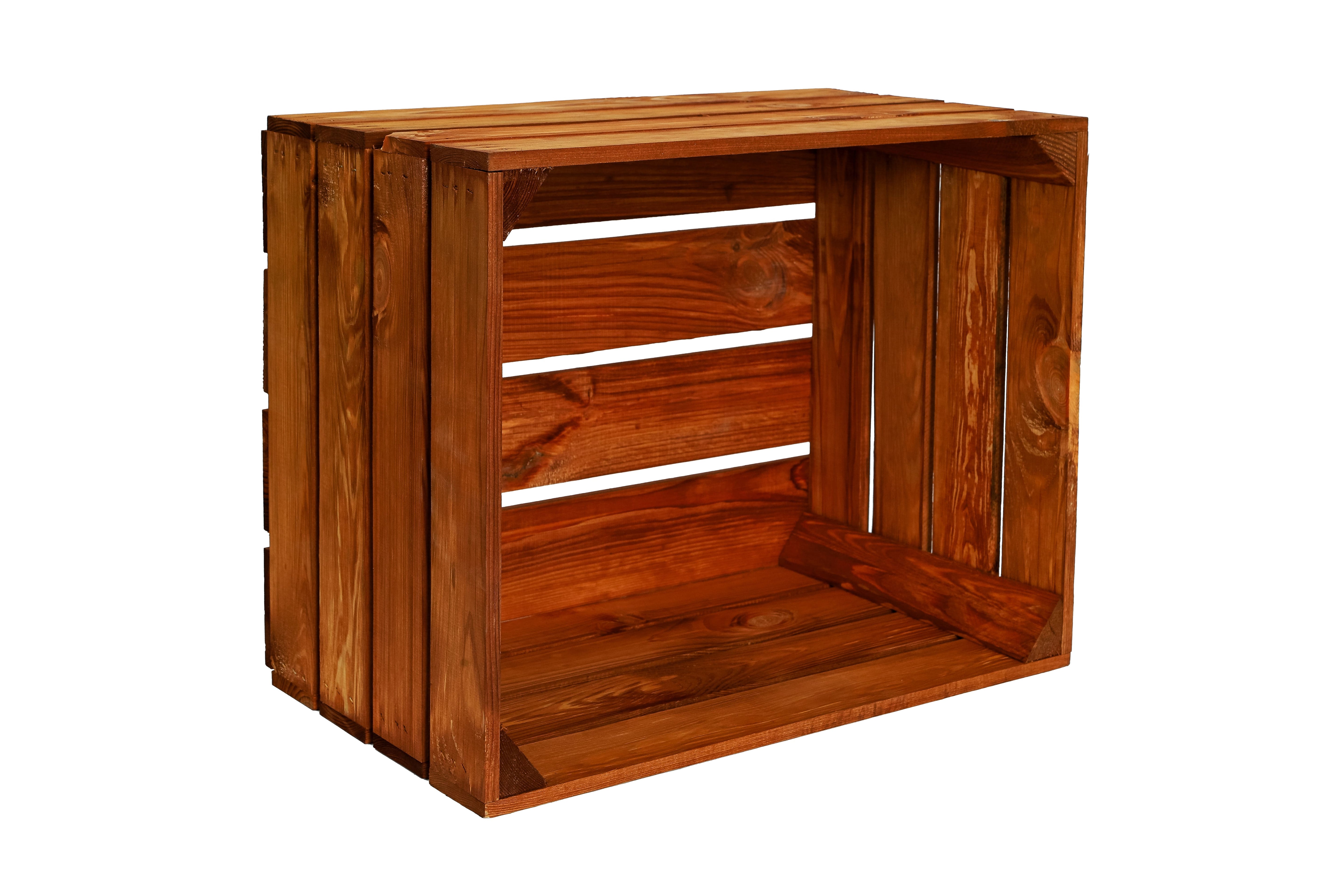 Neue Holzkiste Pol 50x40x29 cm - ocker- HolzRepublik