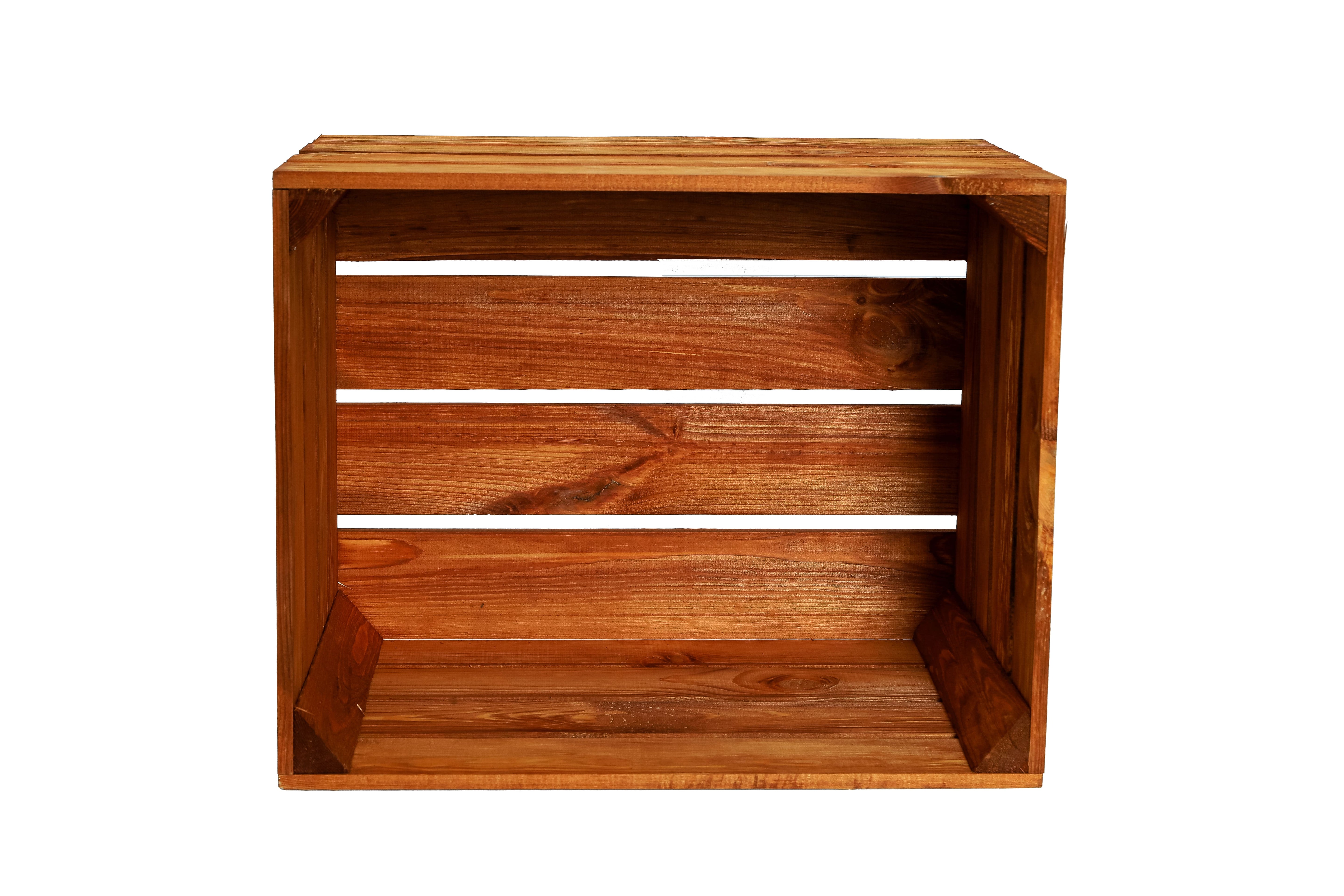 Neue Holzkiste Pol 50x40x29 cm - ocker- HolzRepublik