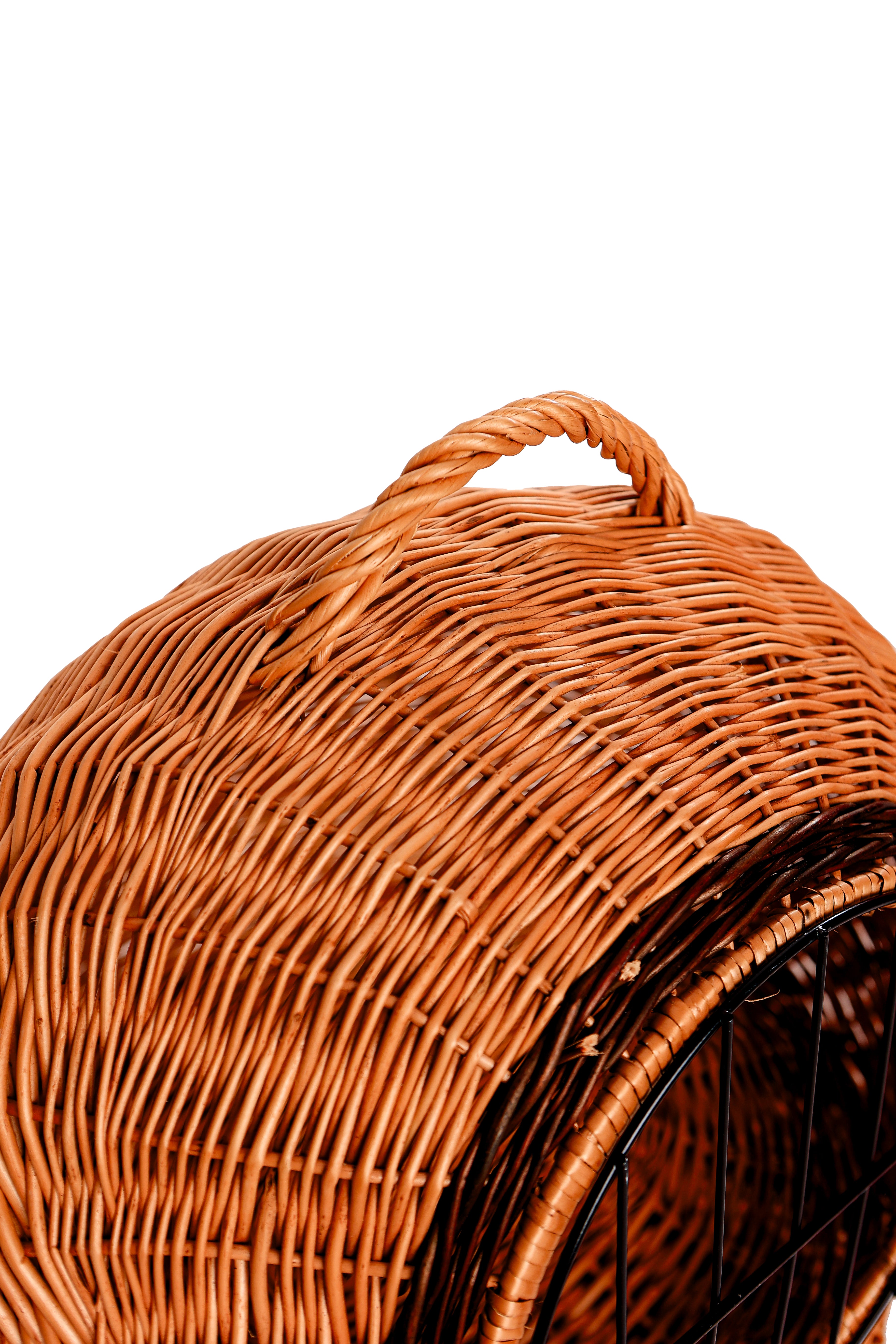 Weidenkorb-Tragetasche für Haustiere / Geflochtene Tiertragetasche / Transporttasche aus Rattan- HolzRepublik