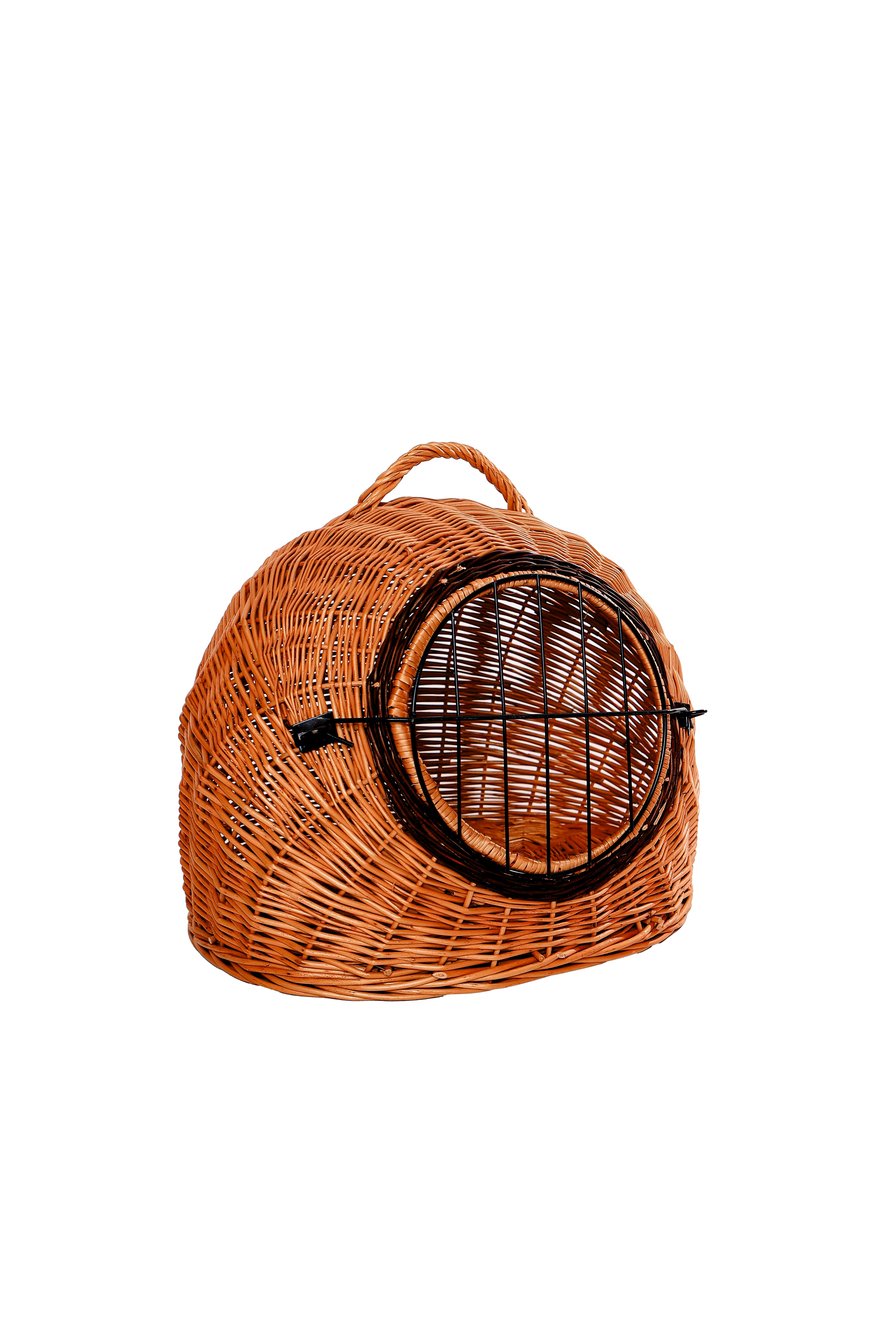 Weidenkorb-Tragetasche für Haustiere / Geflochtene Tiertragetasche / Transporttasche aus Rattan- HolzRepublik