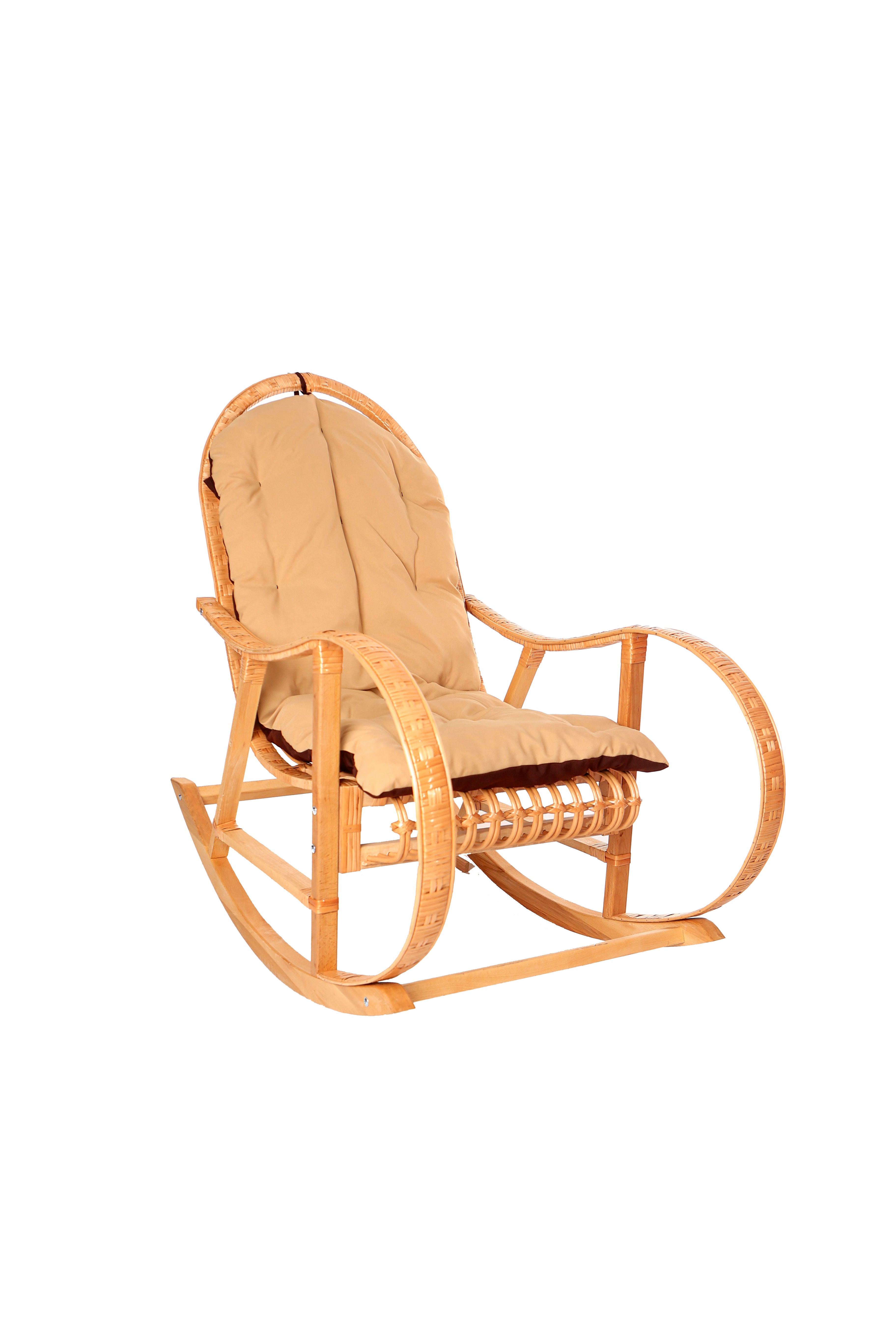 Schaukelstuhl aus Rattan - Natur- HolzRepublik