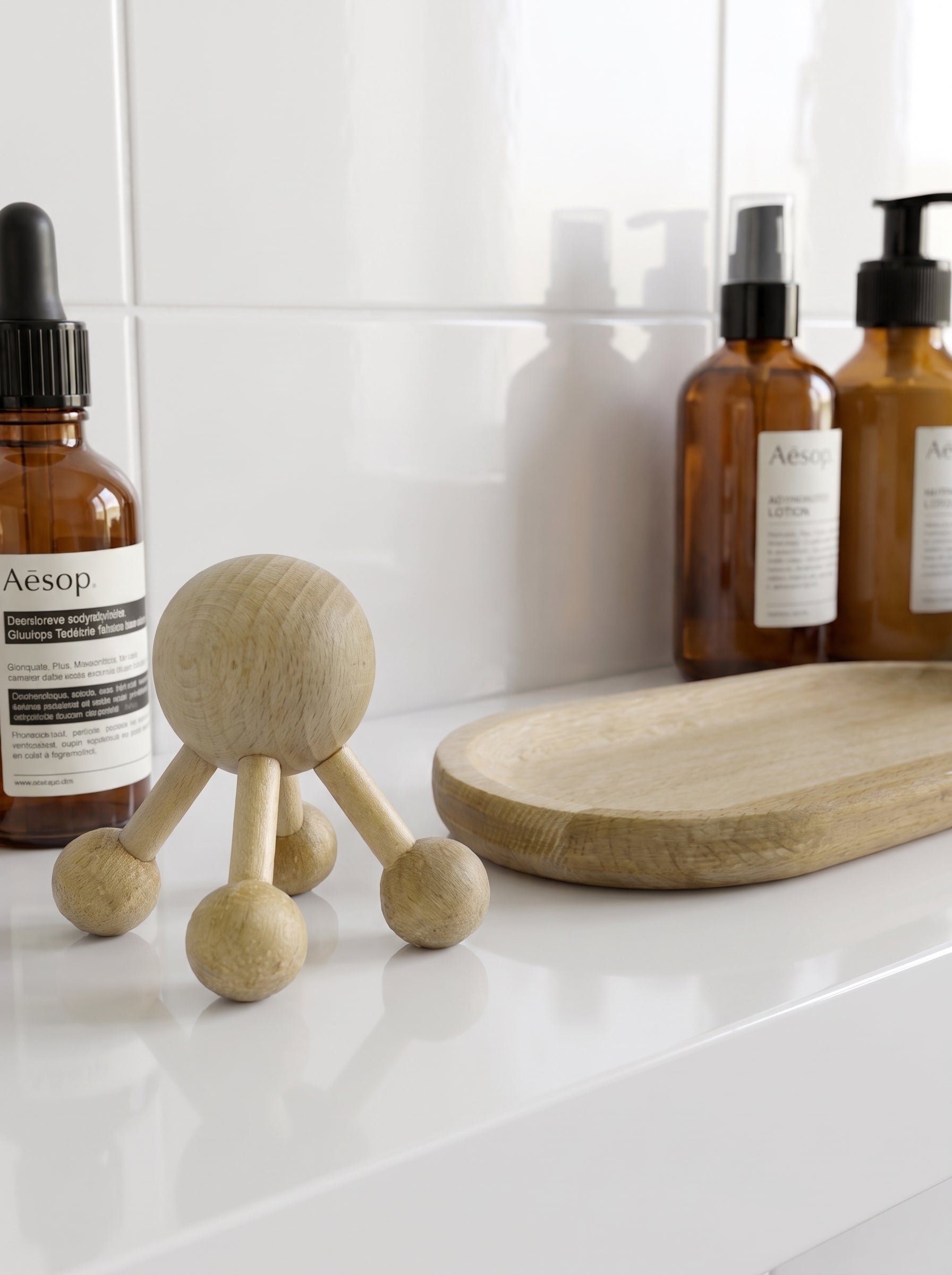 Körpermassagegerät aus Holz – Self Care Massage Tool für Wellness, Entspannung, sanfte Lymphmassage