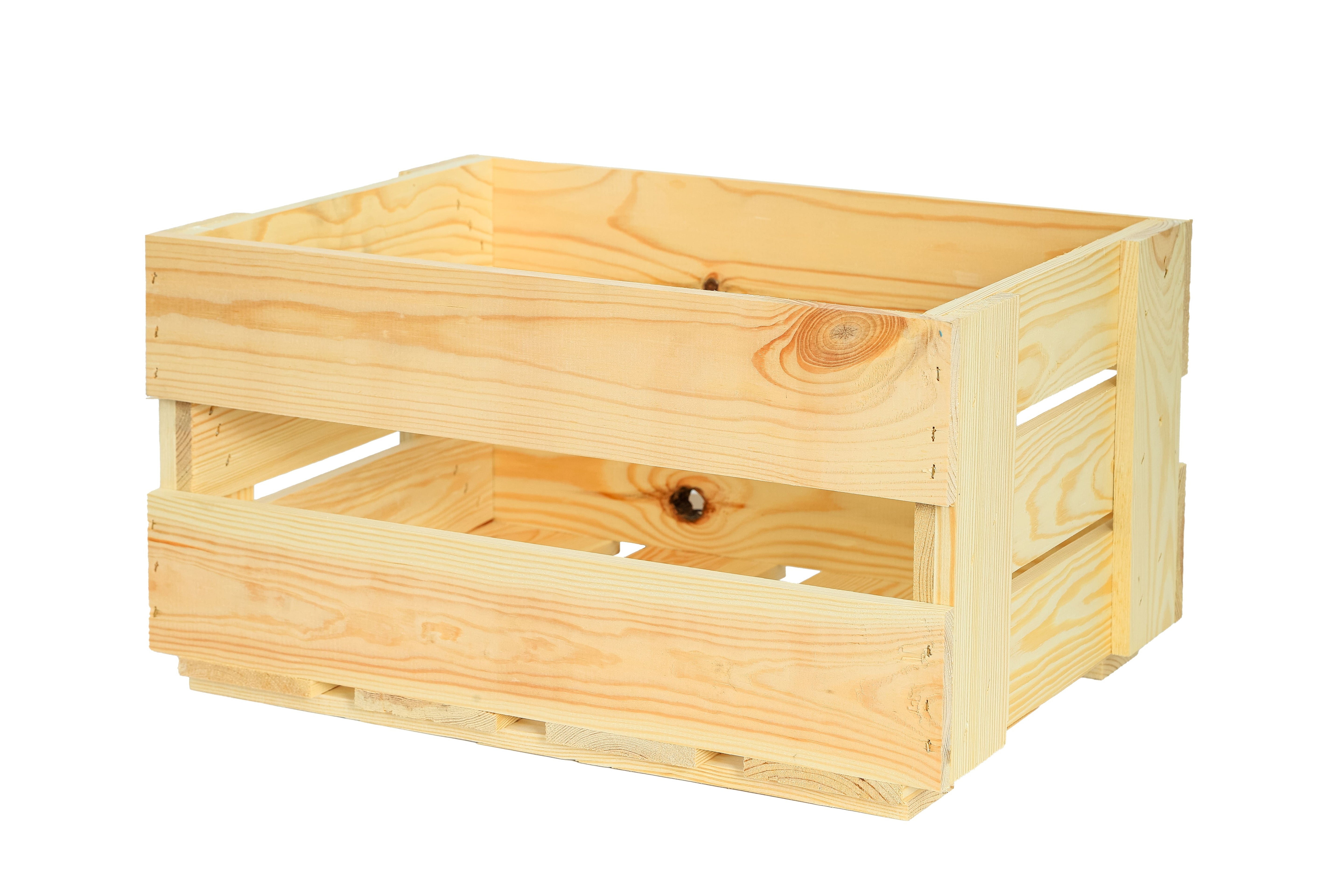 Neue Weinkiste 45x31x24 cm - natur- HolzRepublik
