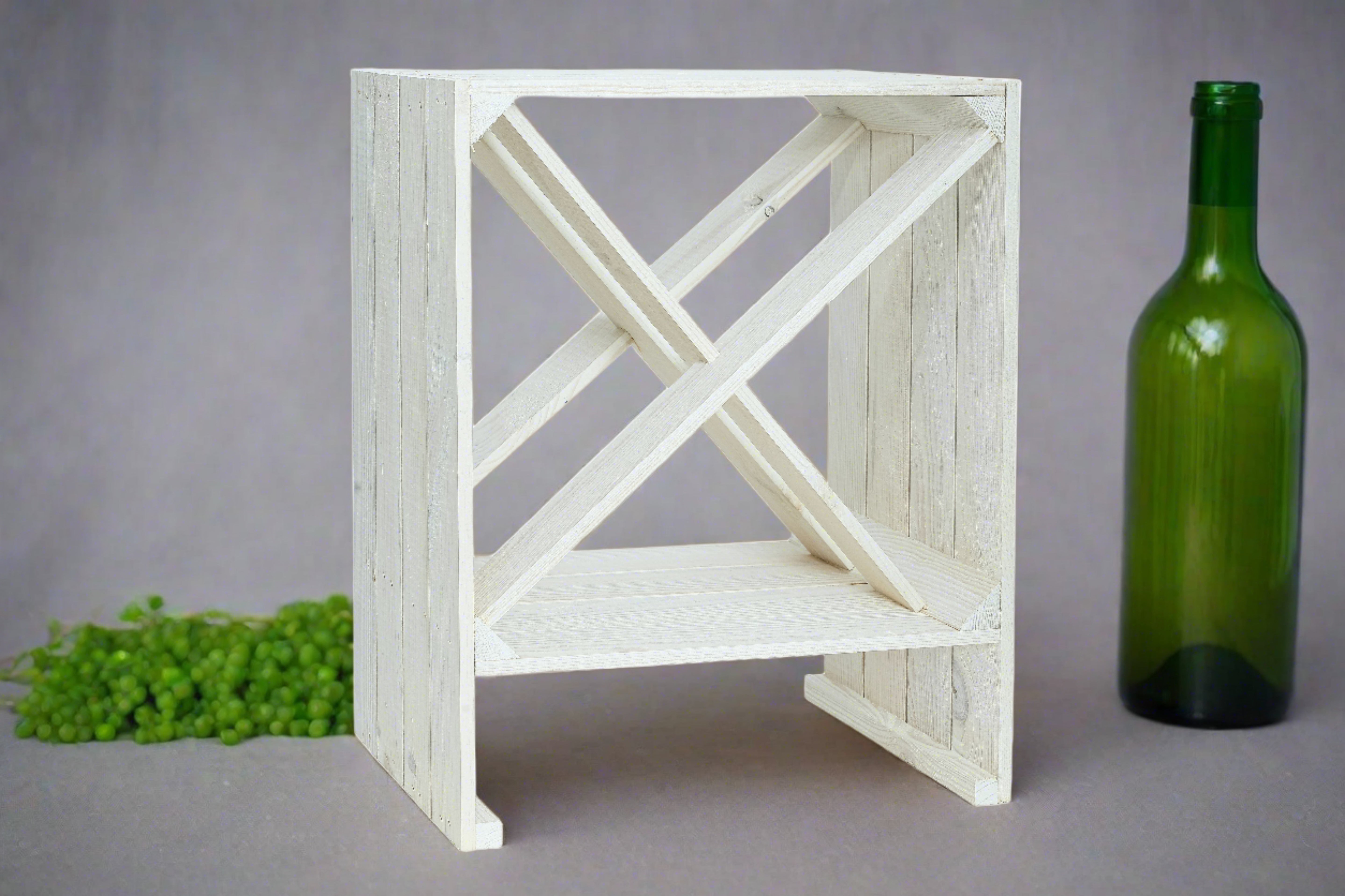 Neues Weinregal X 50x40x27 cm - weiß / Dekokiste / Weinkiste / Weinhalter- HolzRepublik
